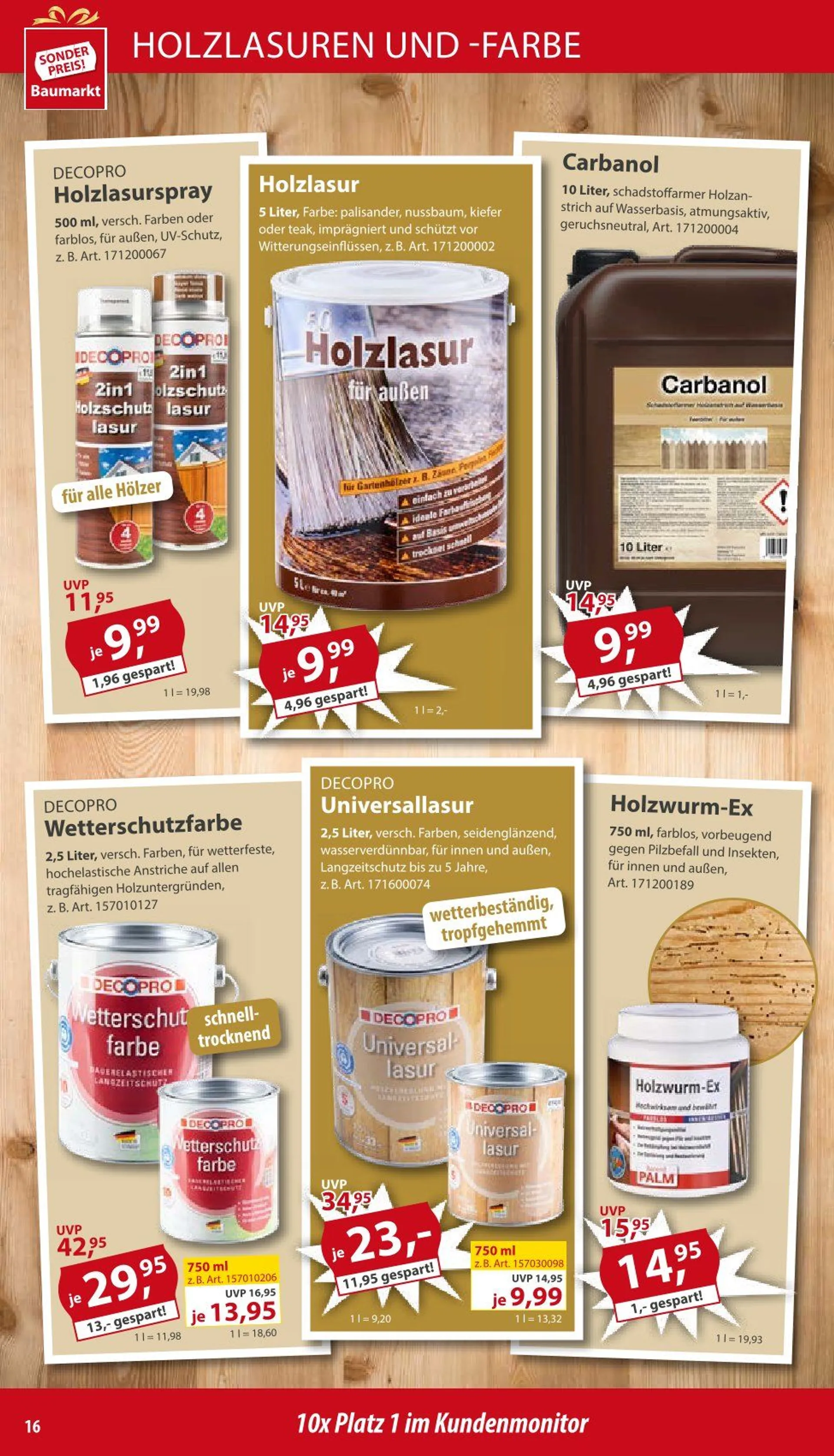 Sonderpreis-Baumarkt Prospekt von 26. April bis 2. Mai 2025 - Prospekt seite 16