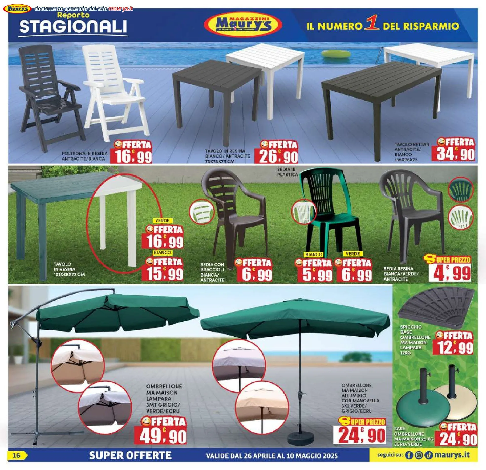 Volantini Maury's da 26 aprile a 10 maggio di 2025 - Pagina del volantino 16