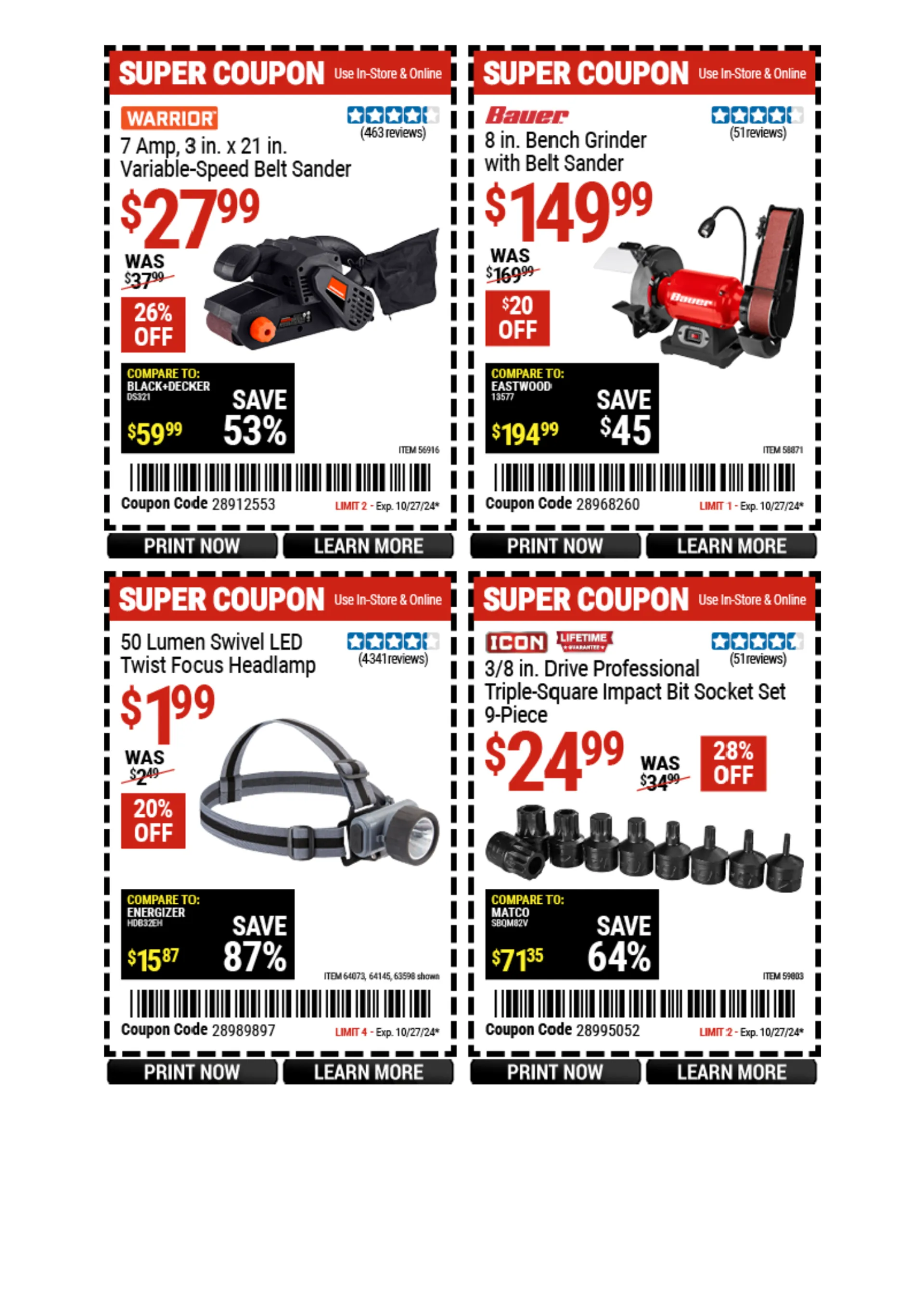 Weekly ad Harbor Freight Weekly Ad from October 21 to October 27 2024 - Page 15