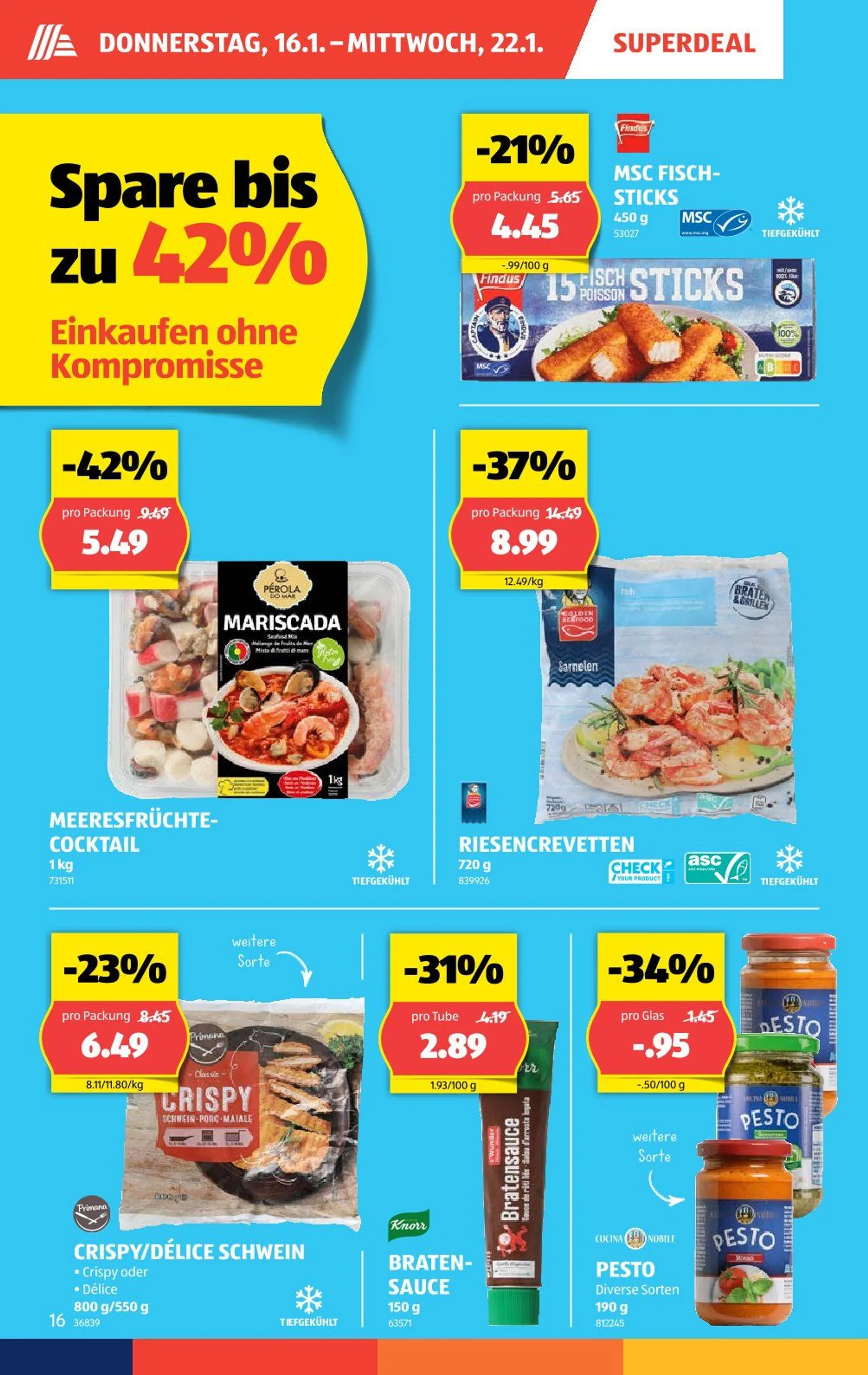 Aldi Prospekte von 16. Januar bis 22. Januar 2025 - Prospekt seite  16