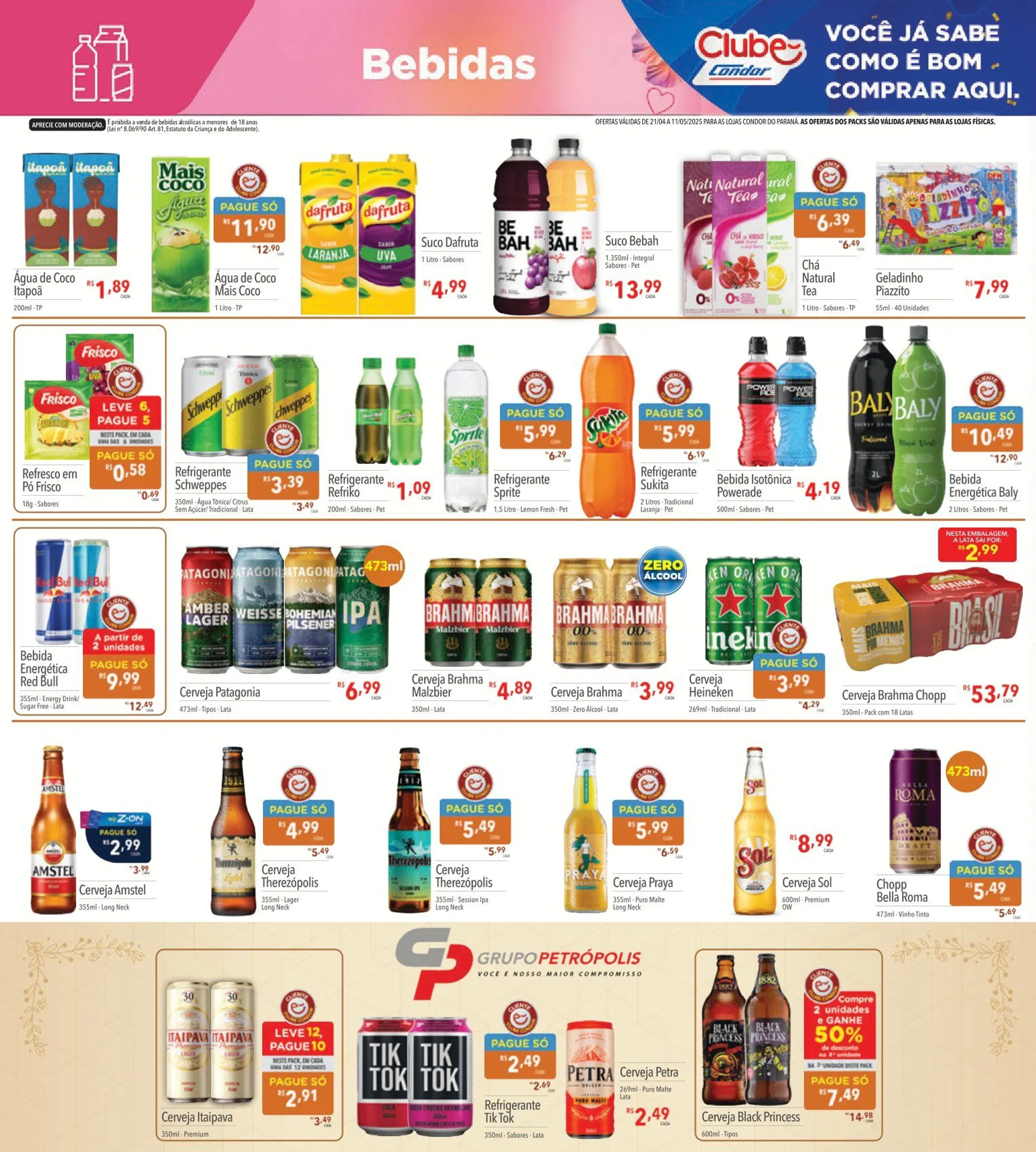 Encarte de Folhetos Supermercados Condor 21 de abril até 14 de maio 2025 - Pagina 16