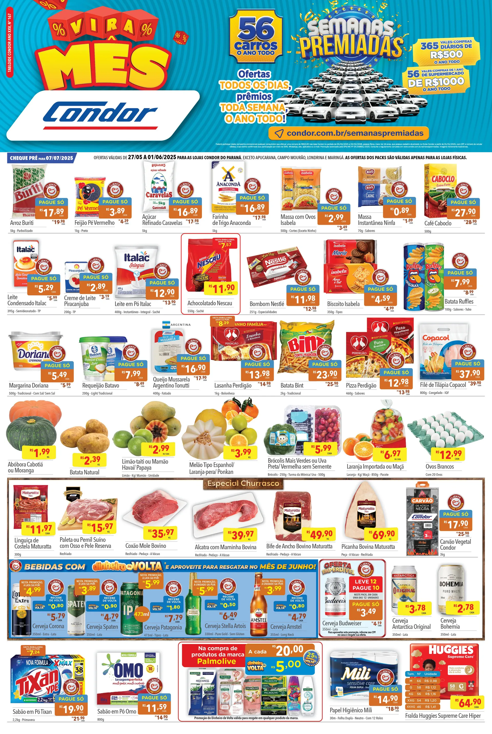 Encarte de Catálogo Supermercados Condor 27 de maio até 1 de junho 2025 - Pagina 1