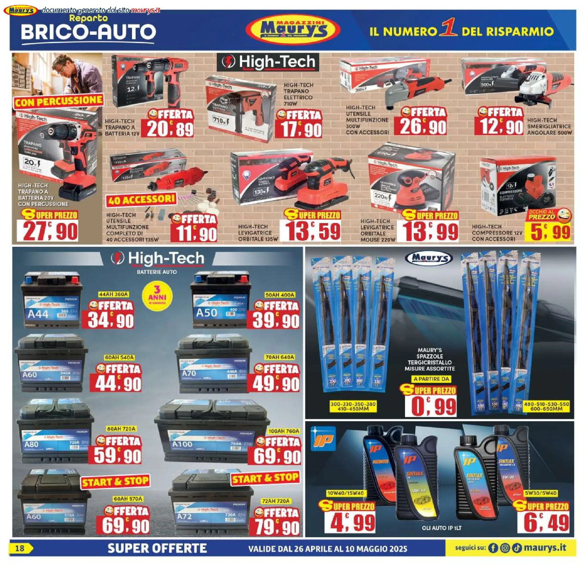 Volantini Maury's da 26 aprile a 10 maggio di 2025 - Pagina del volantino 18