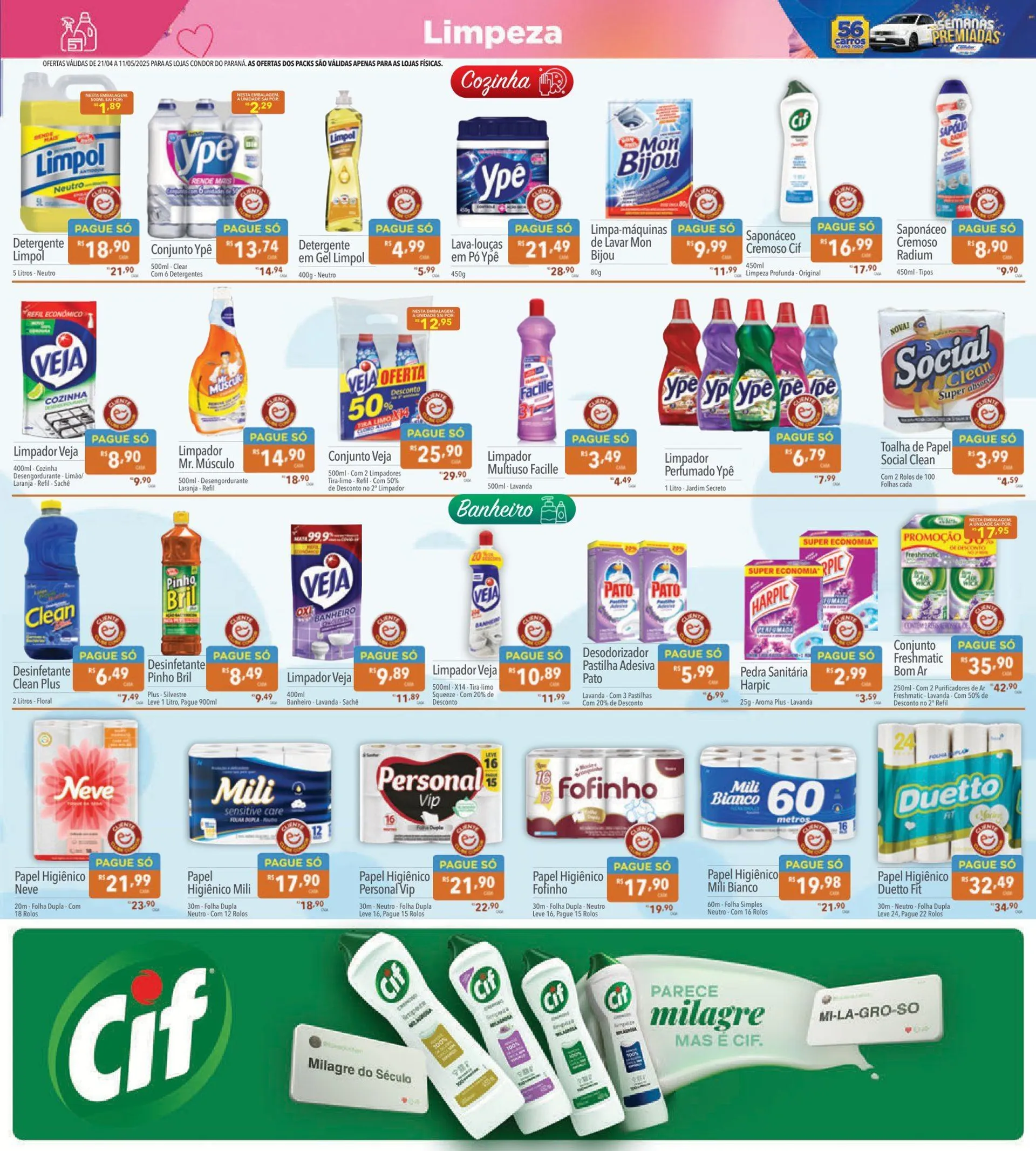 Encarte de Folhetos Supermercados Condor 21 de abril até 14 de maio 2025 - Pagina 19