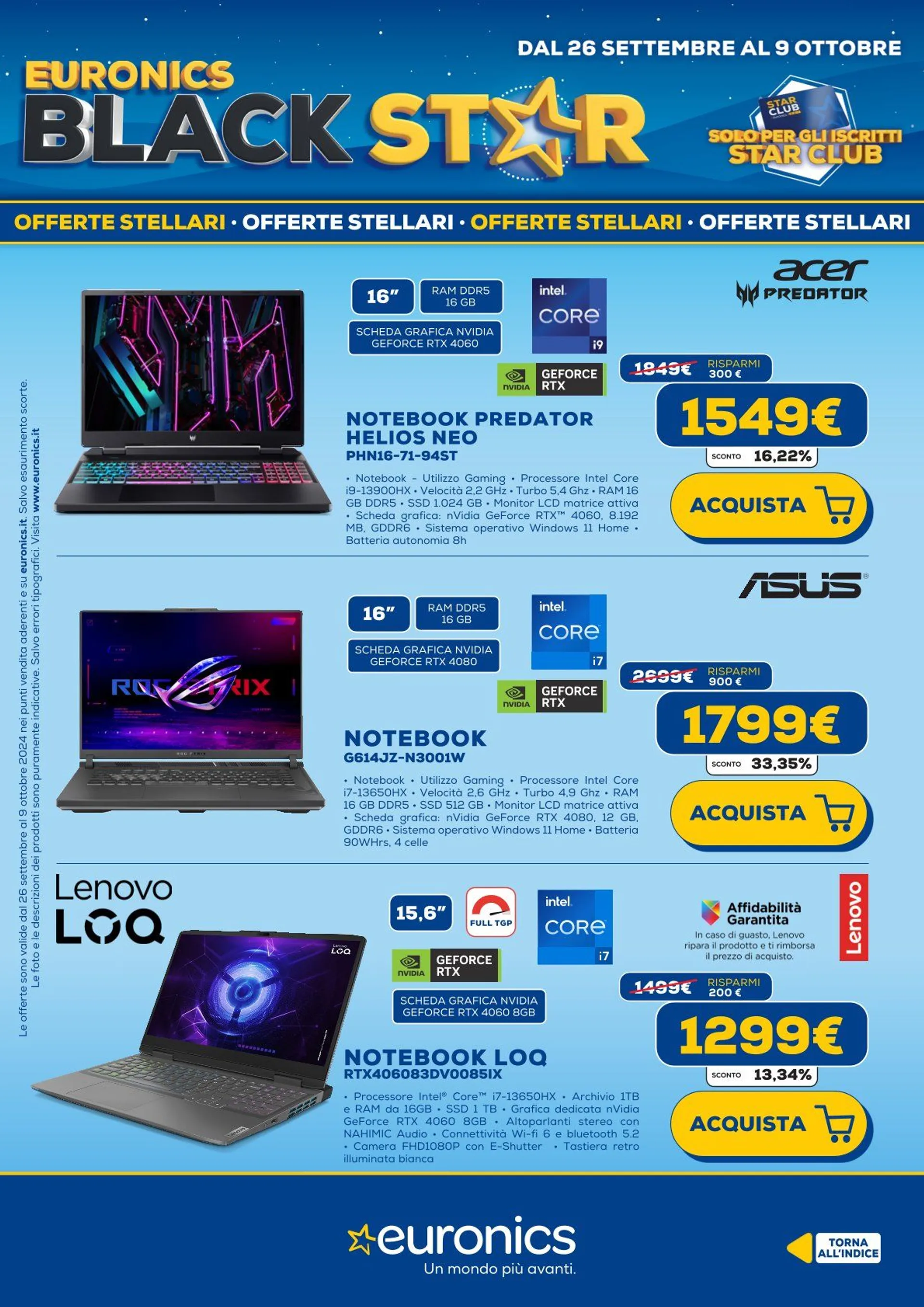 Euronics Brochure Offerte da 26 settembre a 9 ottobre di 2024 - Pagina del volantino 19