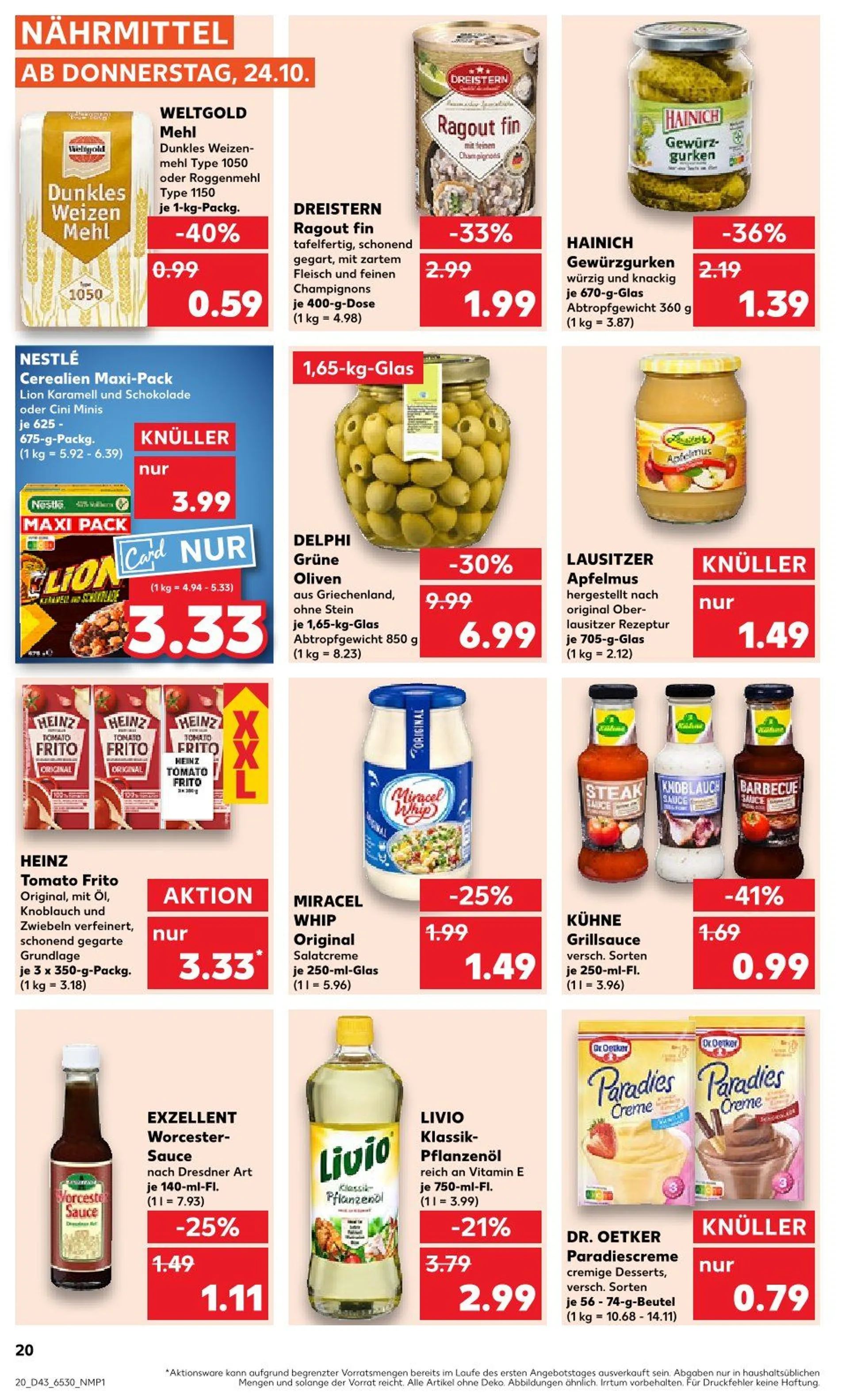 Kaufland Prospekt von 24. Oktober bis 30. Oktober 2024 - Prospekt seite 20