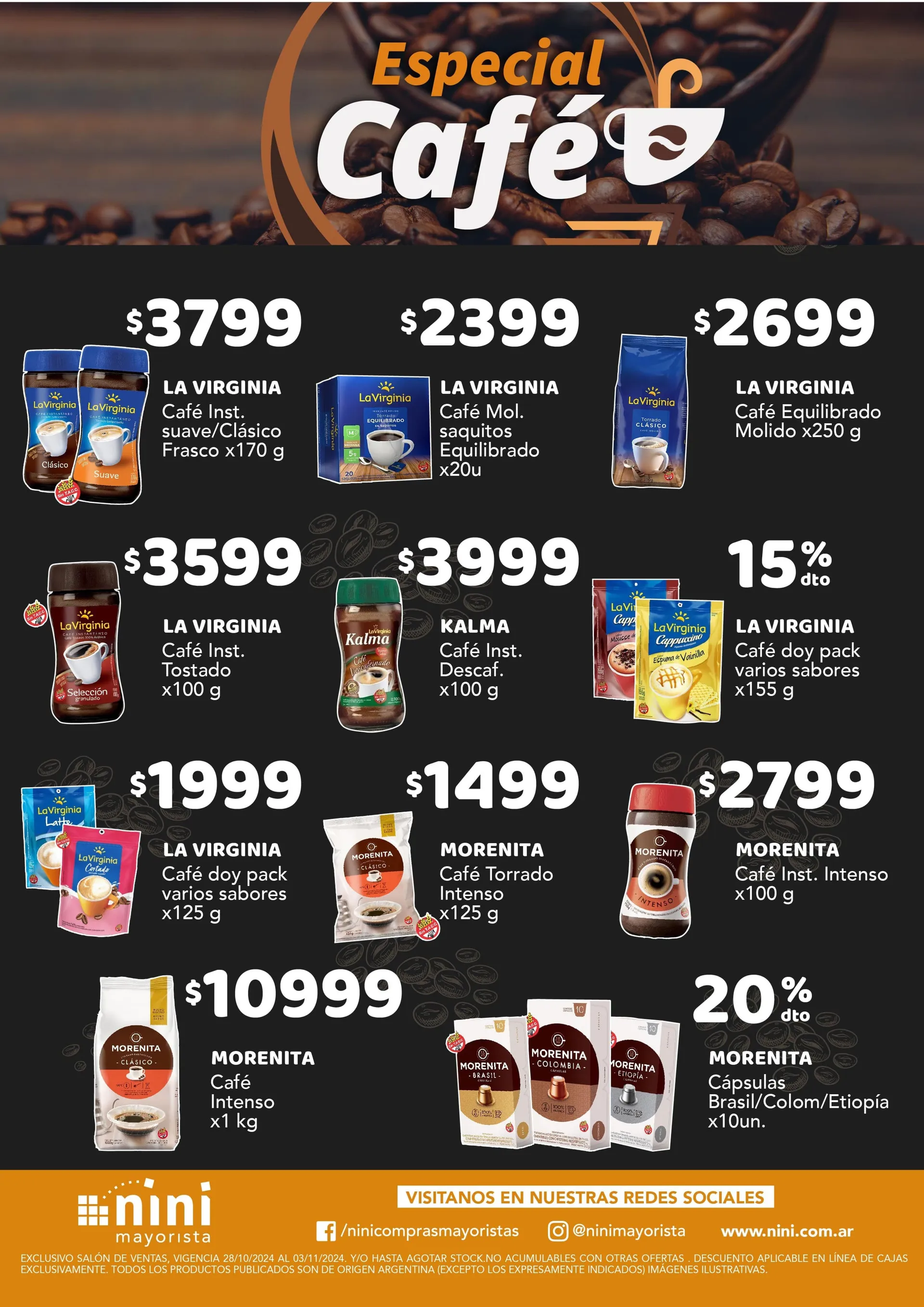 Ofertas de Nini Mayorista Ofertas 28 de octubre al 3 de noviembre 2024 - Página 20 del catálogo