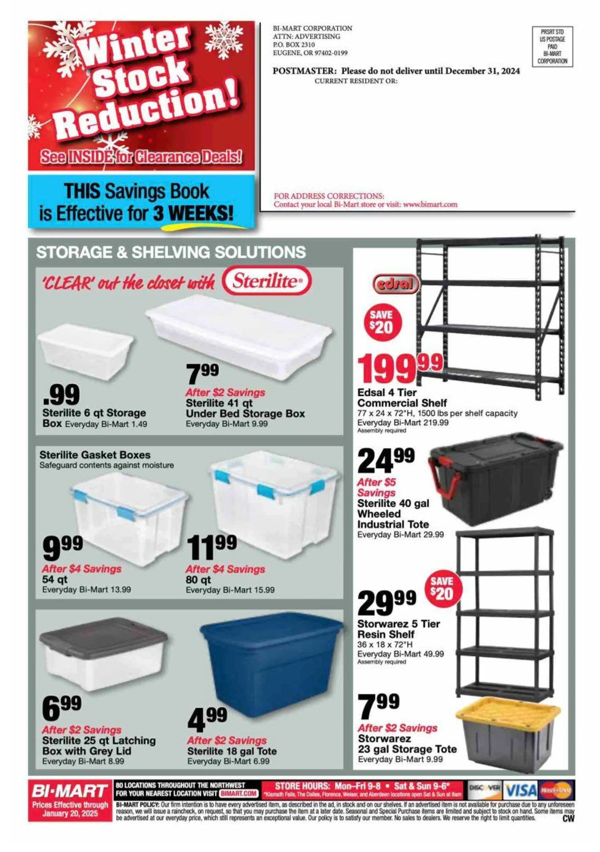 Weekly ad Bi-Mart Sles from December 31 to January 20 2025 - Page 20