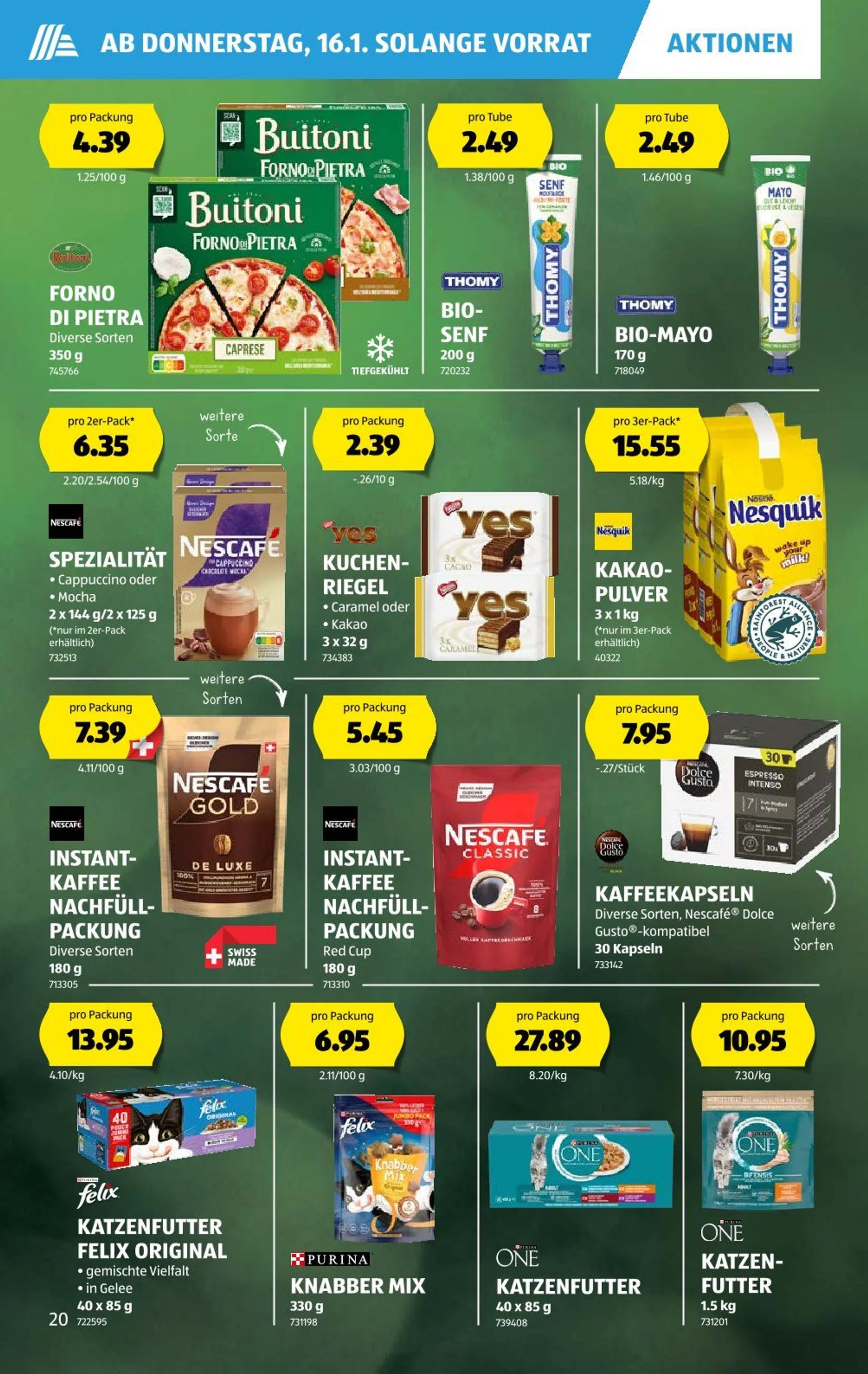 Aldi Prospekte von 16. Januar bis 22. Januar 2025 - Prospekt seite  20