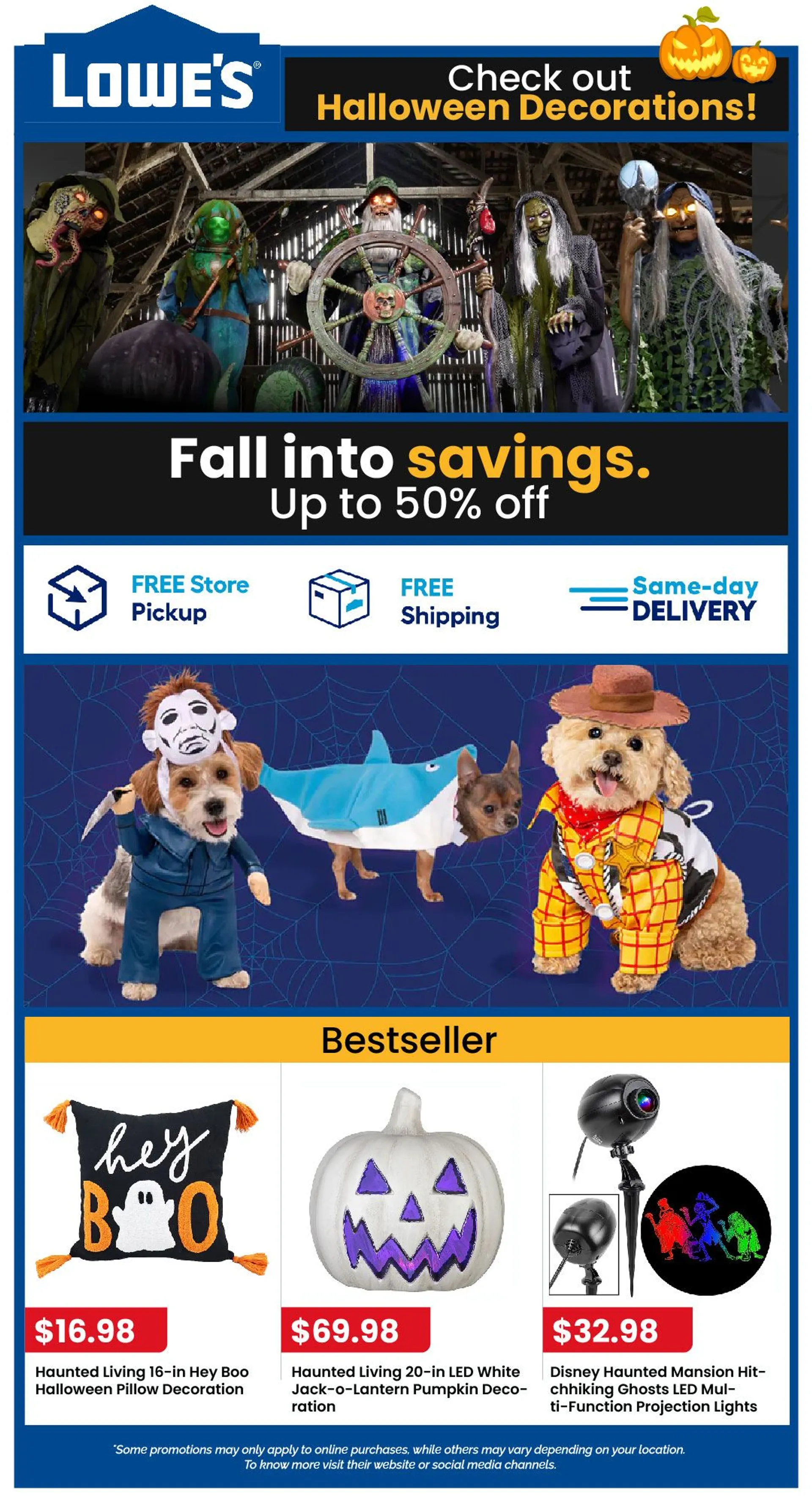 Weekly ad Lowe's Halloween sales from September 27 to October 31 2024 - Page 1