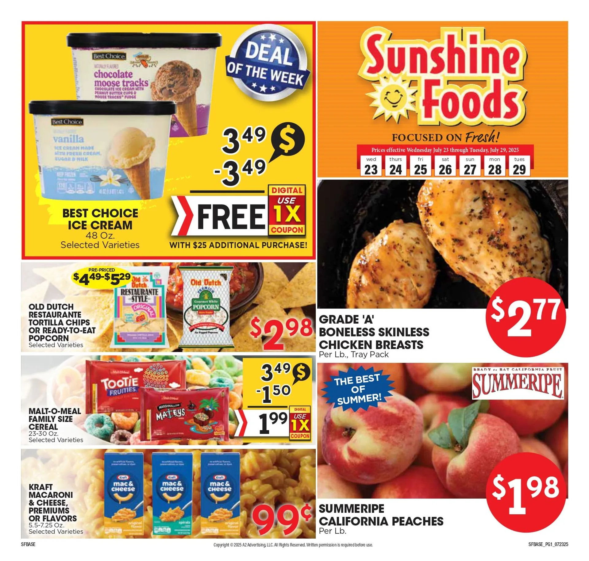 Weekly ad Sunshine Foods Sales from July 23 to July 29 2025 - Page 1