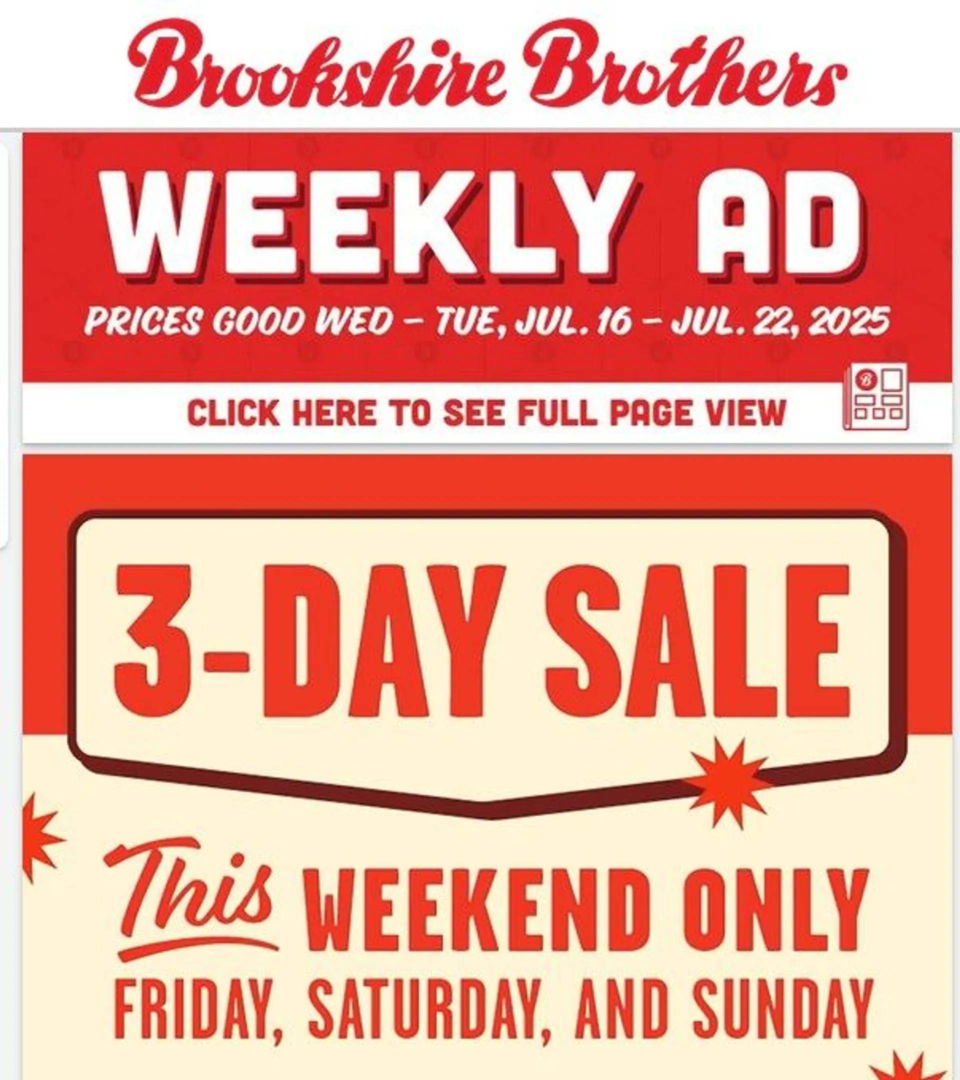 Weekly ad Brookshire Brothers Sales from July 16 to July 22 2025 - Page 1