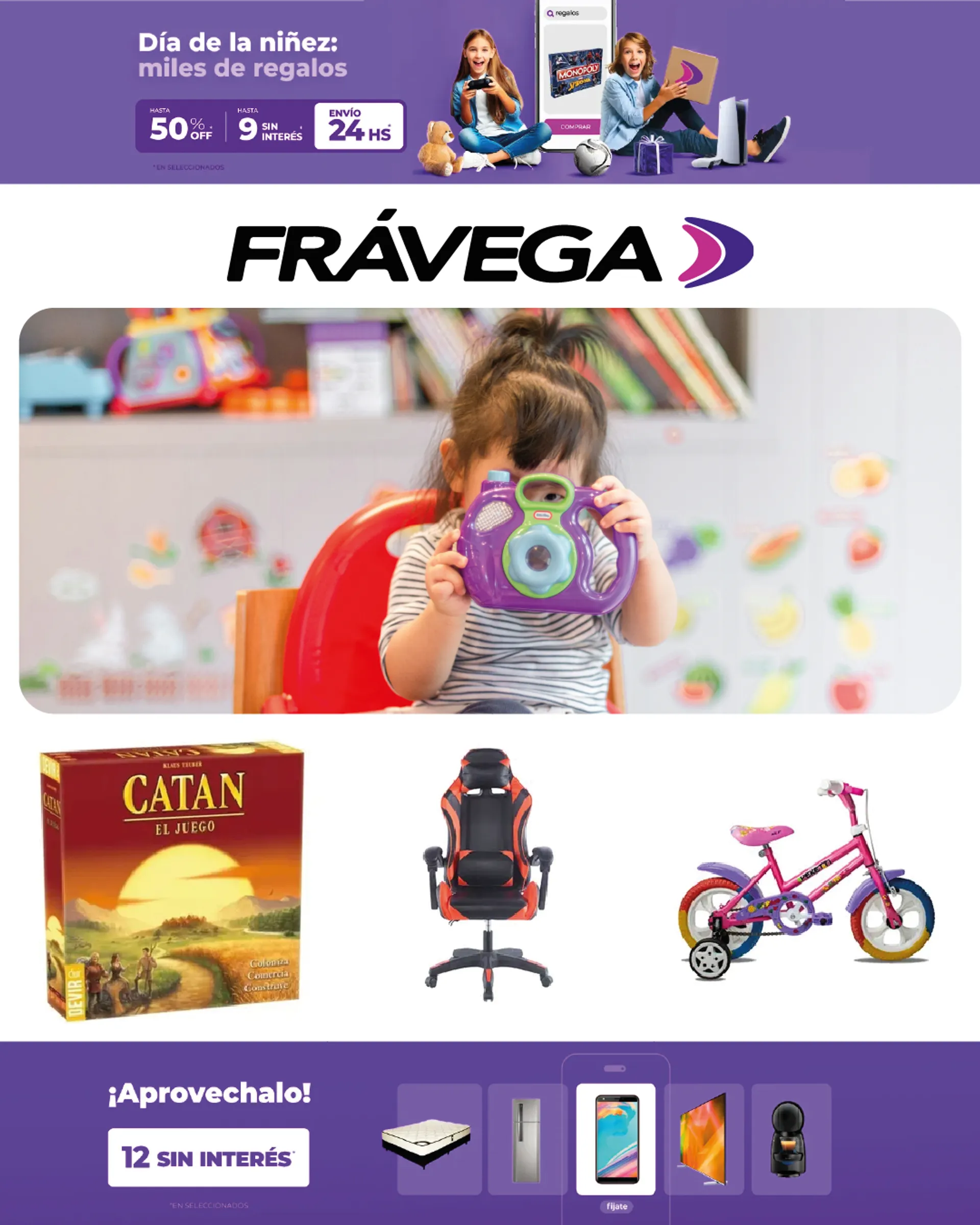 Ofertas de Frávega Ofertas Dia del niño 30 de julio al 18 de agosto 2024 - Página  del catálogo