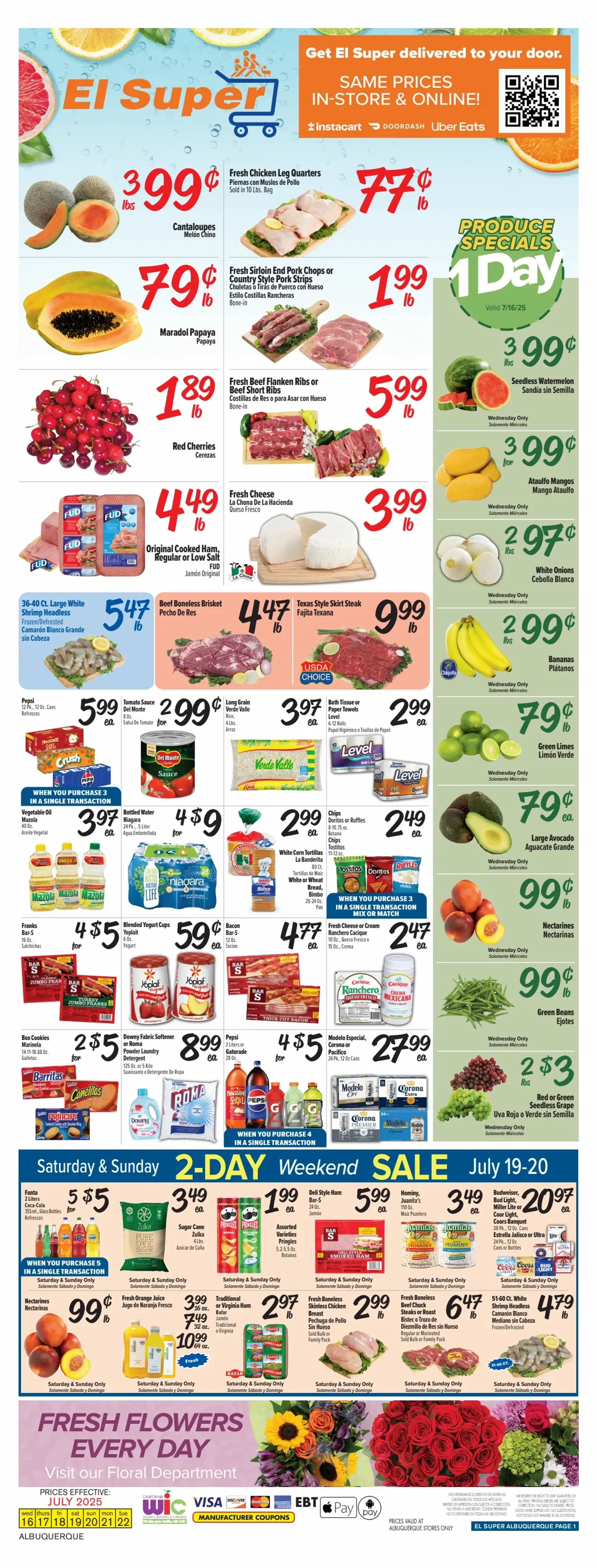 Weekly ad El Super Sales from July 16 to July 22 2025 - Page 1