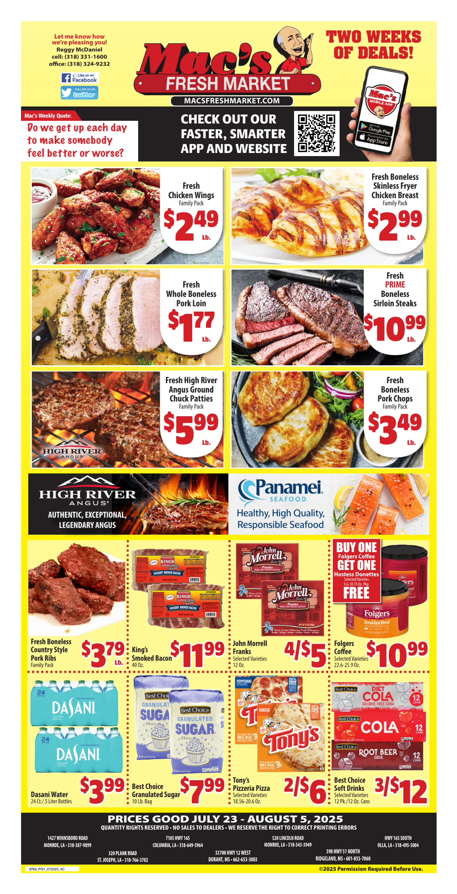 Weekly ad Mac's Freshmarket Sales from July 23 to August 4 2025 - Page 1