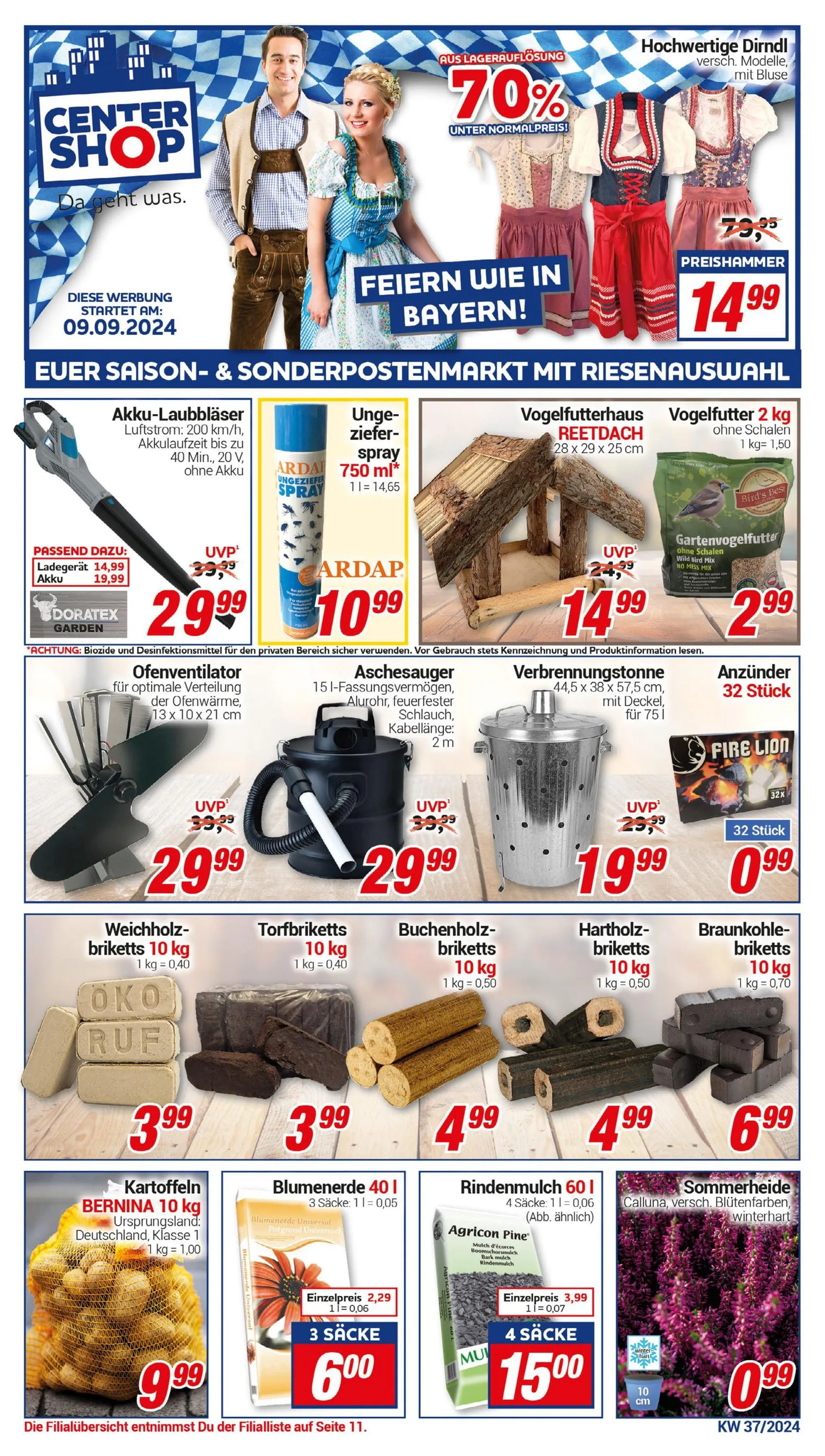 CENTERSHOP Prospekt von 9. September bis 14. September 2024 - Prospekt seite 