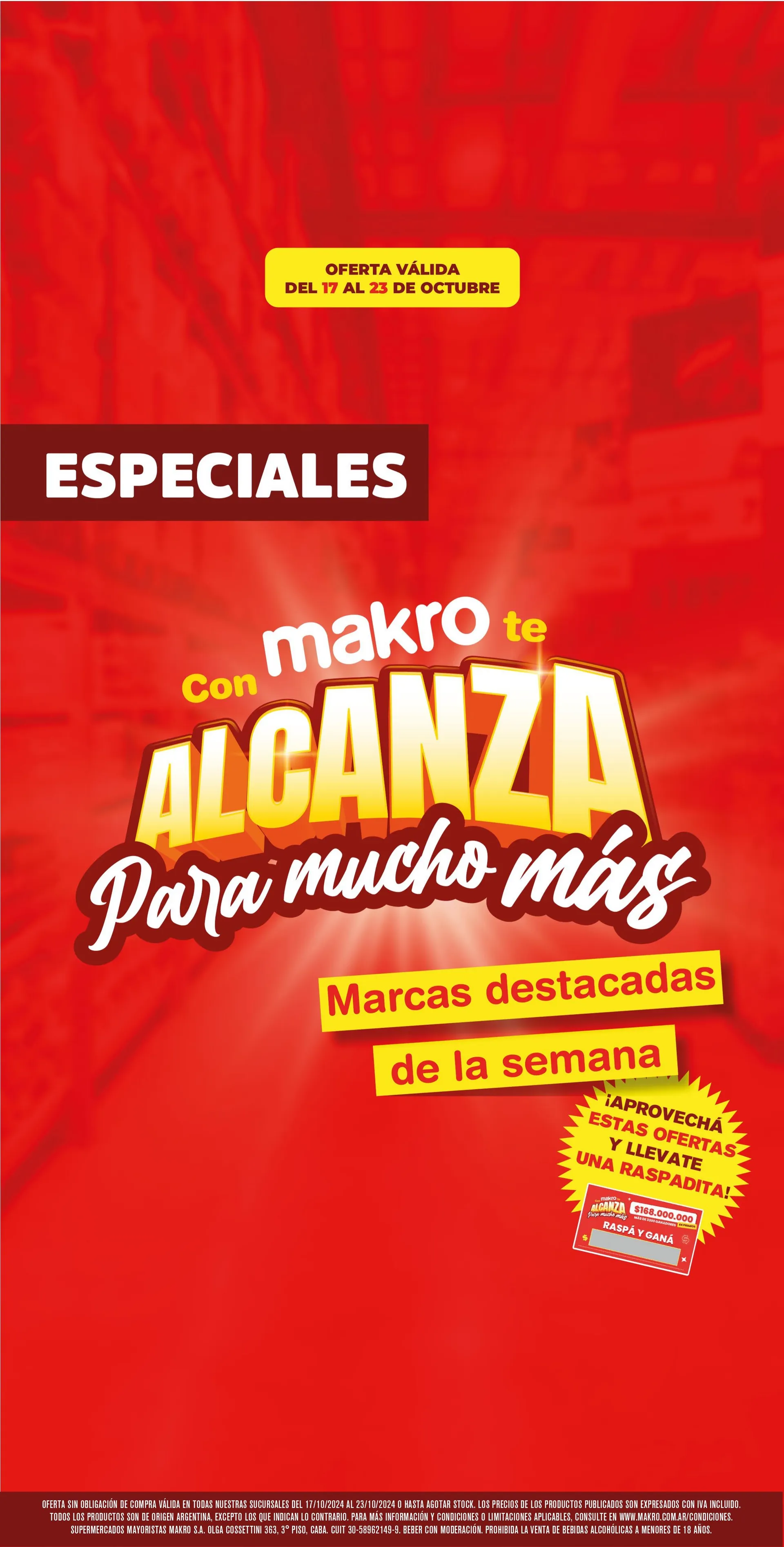 Ofertas de Makro 17 de octubre al 23 de octubre 2024 - Página 1 del catálogo