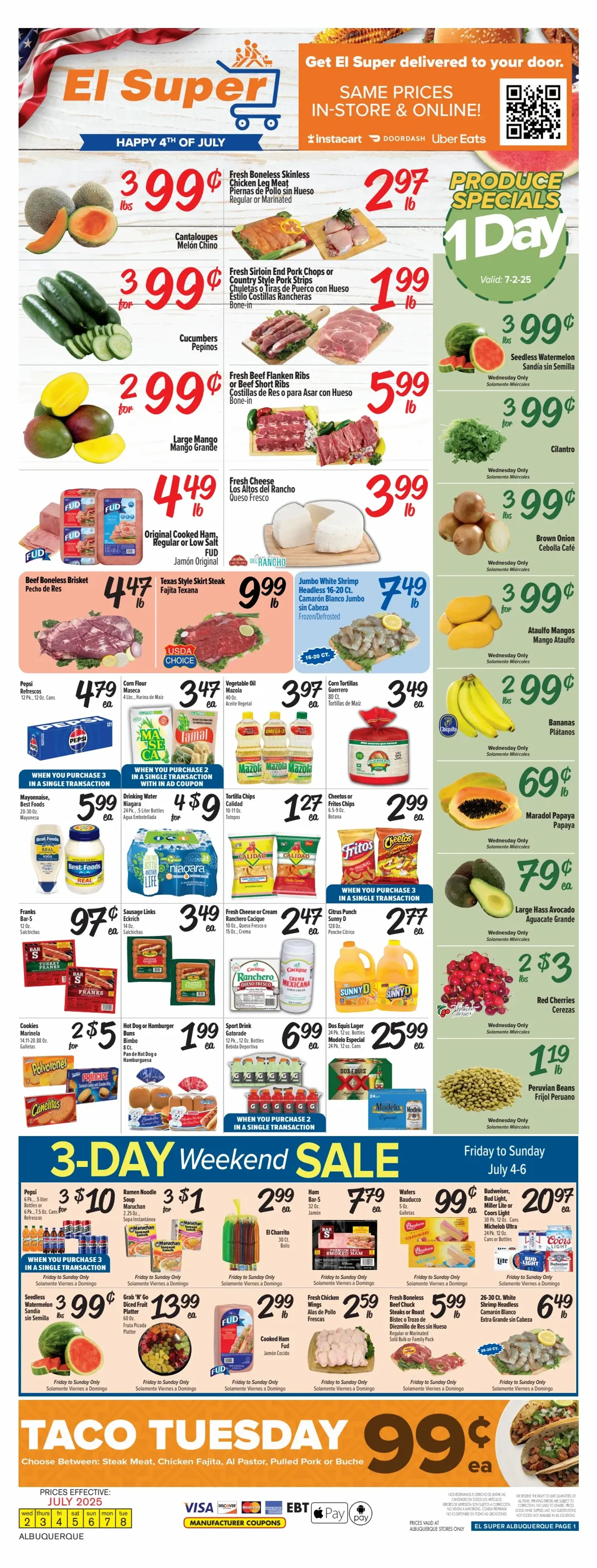 Weekly ad  El Super weekly ads from July 2 to July 8 2025 - Page 