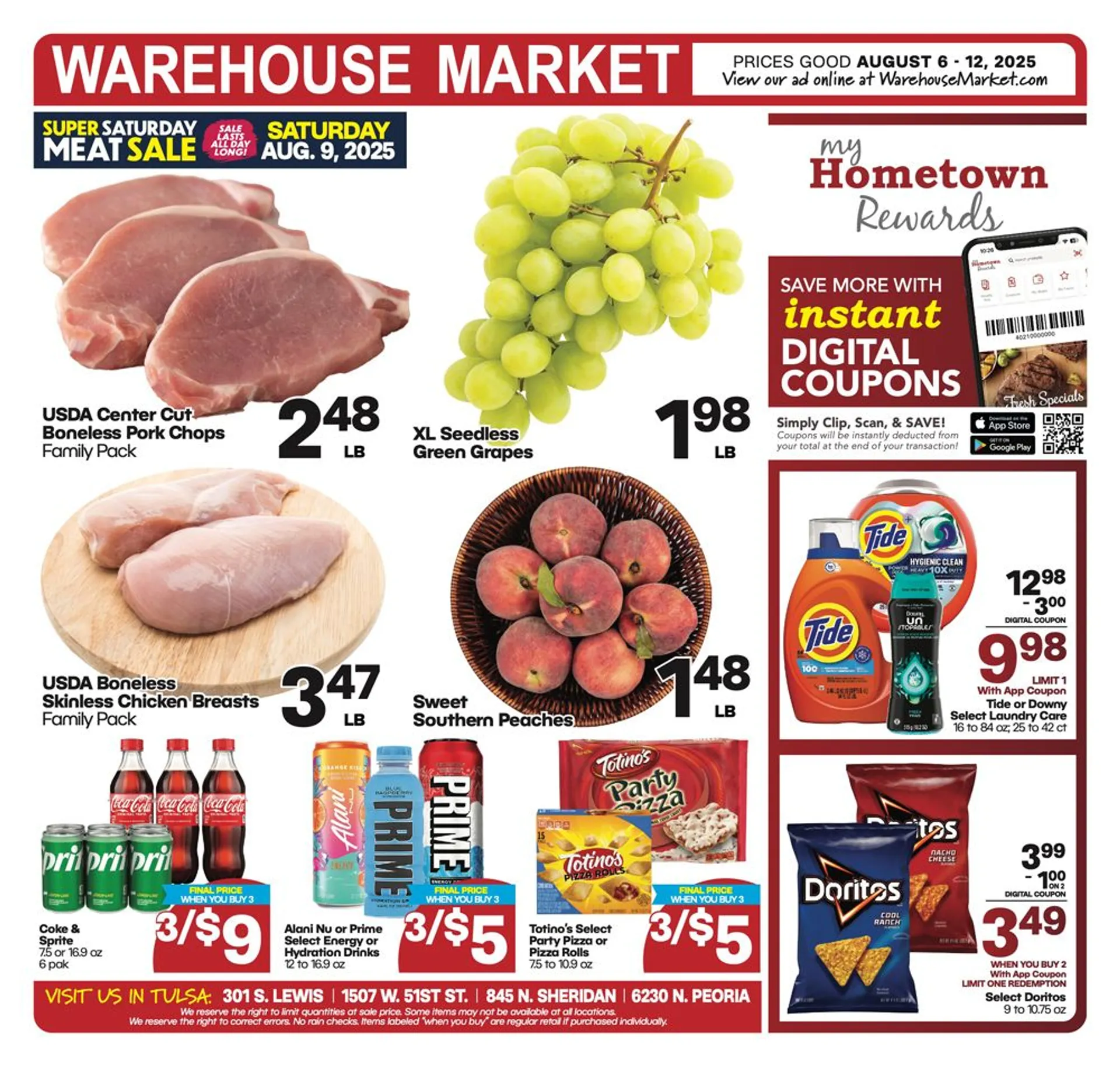 Weekly ad Warehouse Market Sales from August 6 to August 12 2025 - Page 1