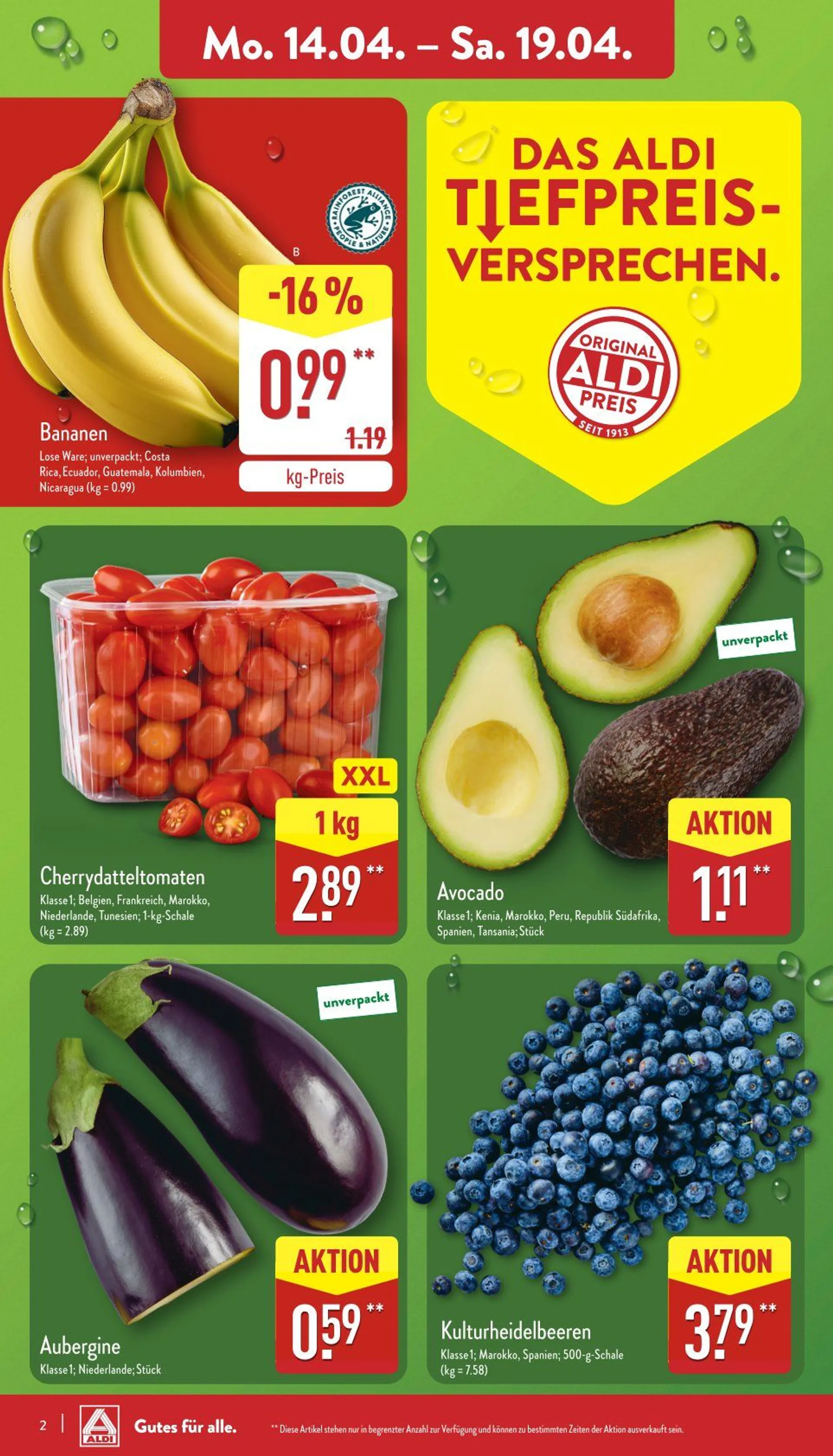 ALDI Aktuell Angebote von 14. April bis 19. April 2025 - Prospekt seite 2