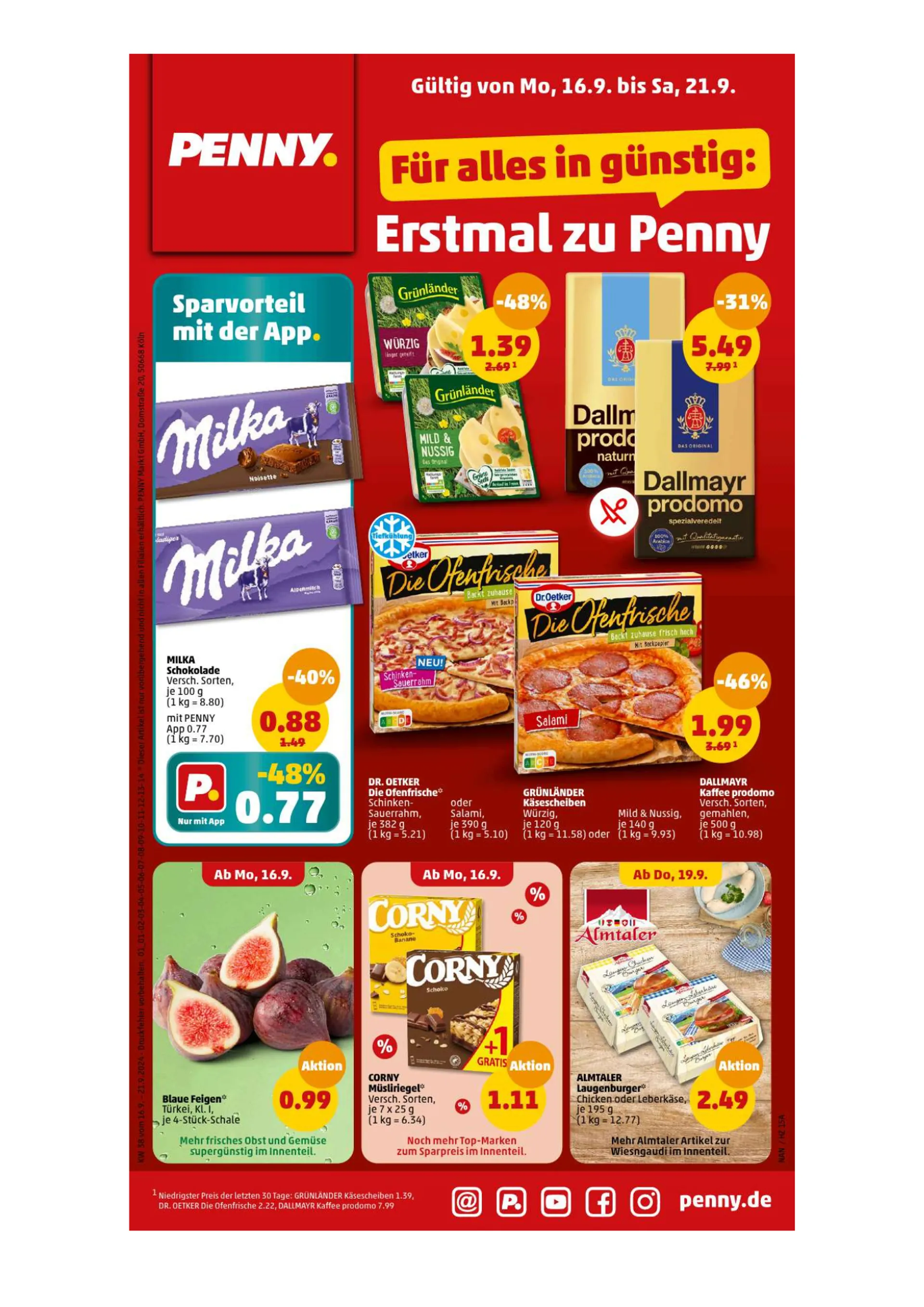 Penny Prospekts Angebote von 16. September bis 21. September 2024 - Prospekt seite 1