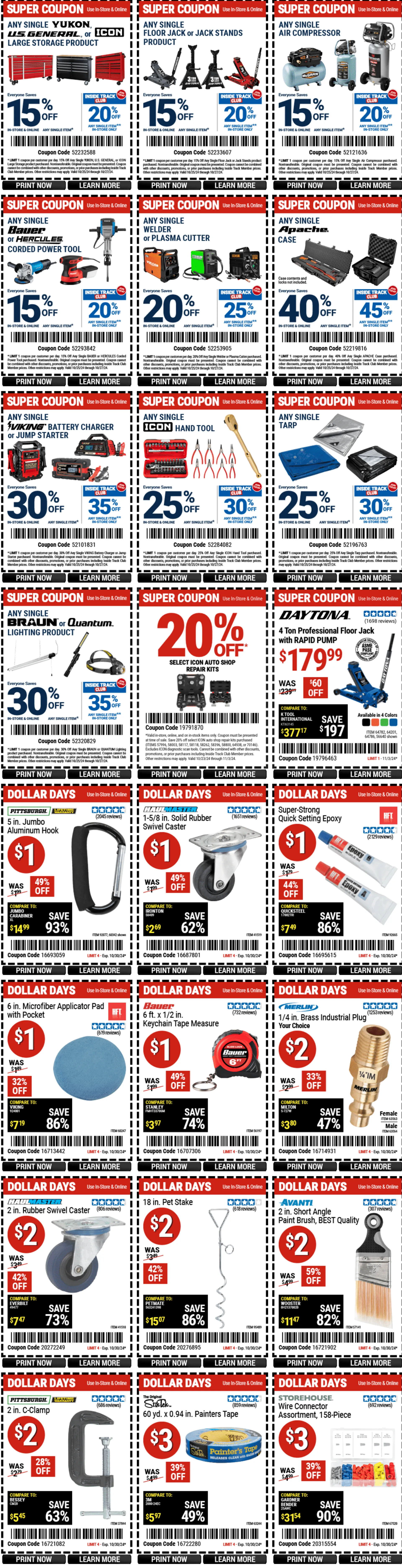 Weekly ad Harbor Freight Weekly Ad from October 25 to October 31 2024 - Page 1