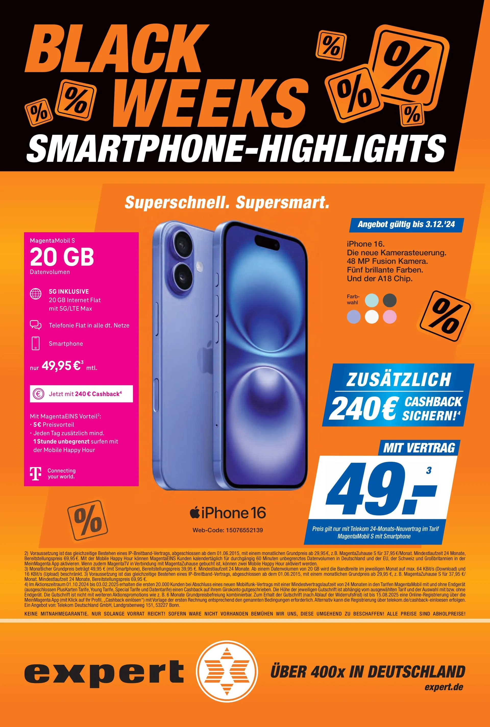 Expert Black Weeks: Smartphone-highlights von 18. November bis 3. Dezember 2024 - Prospekt seite 