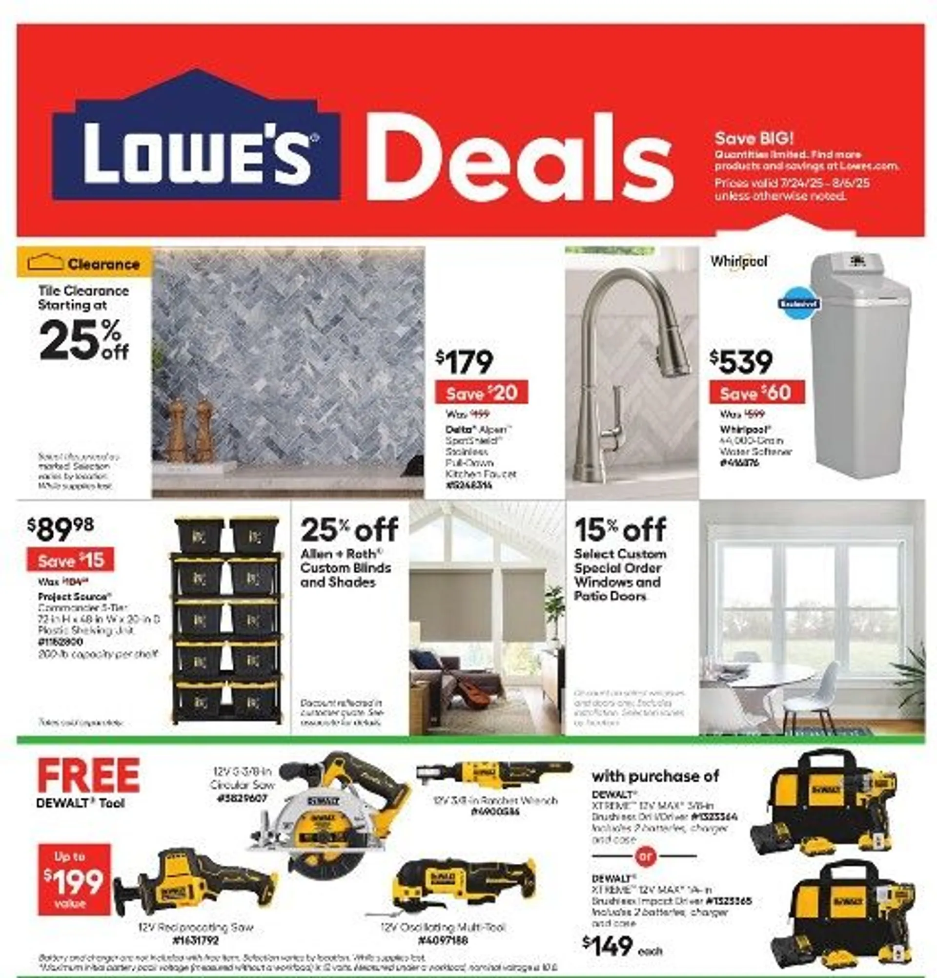 Lowe's flyers from July 24 to August 6 2025 - flyer page 1