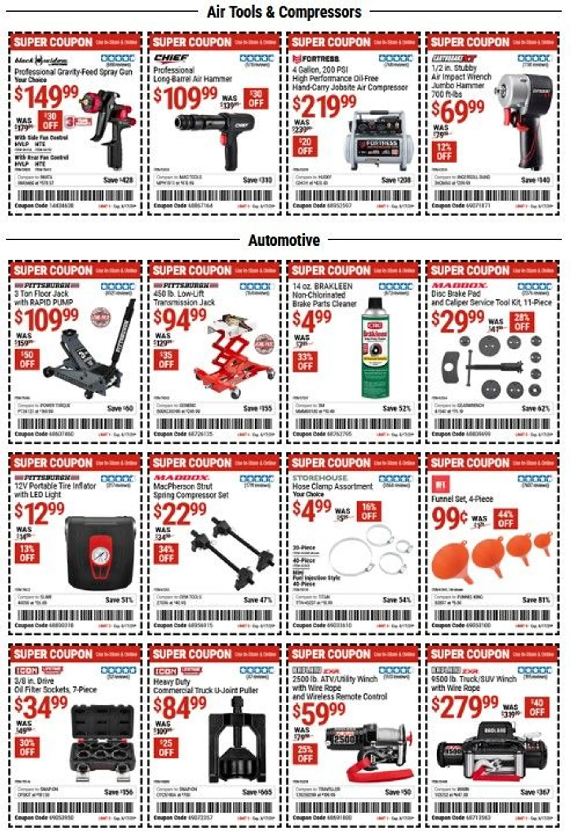 Weekly ad Harbor Freigh Sales from July 28 to August 17 2025 - Page 1