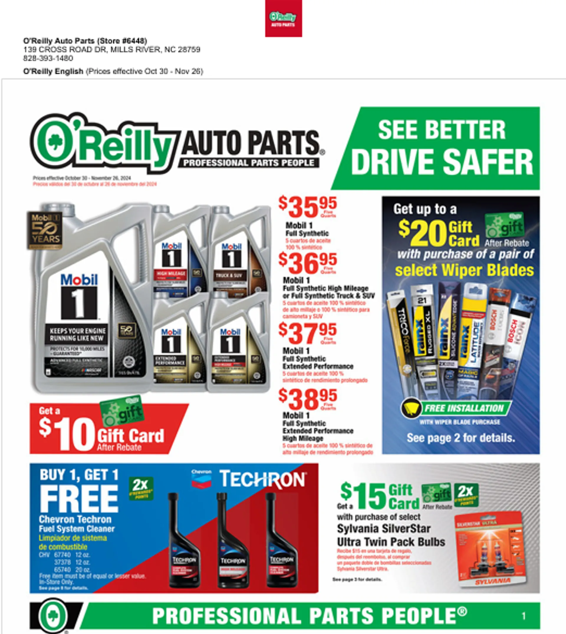 Weekly ad O'Reilly Auto Parts Deals from November 21 to November 26 2024 - Page 