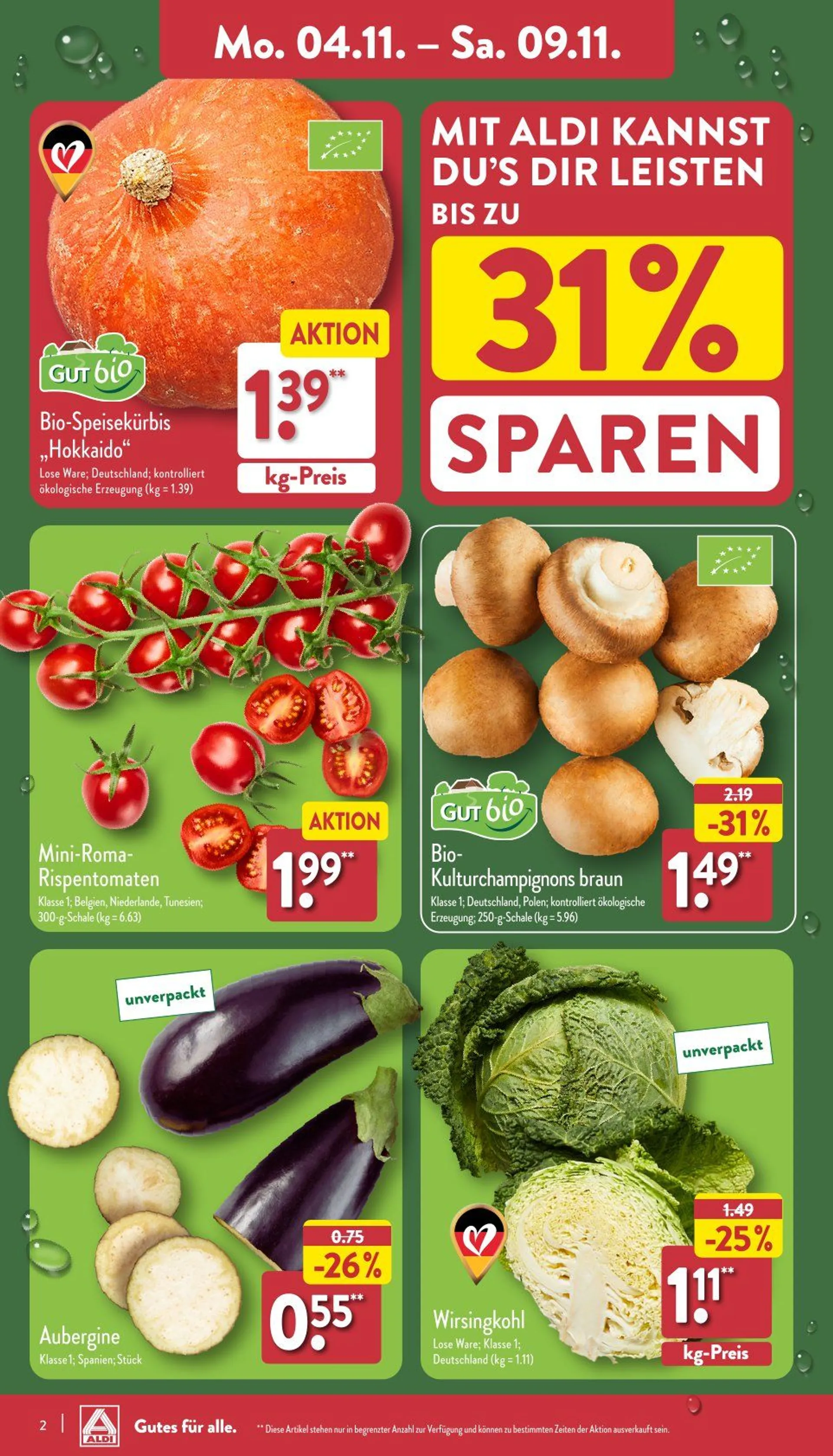 Aldi Nord Prospekt von 4. November bis 9. November 2024 - Prospekt seite 2