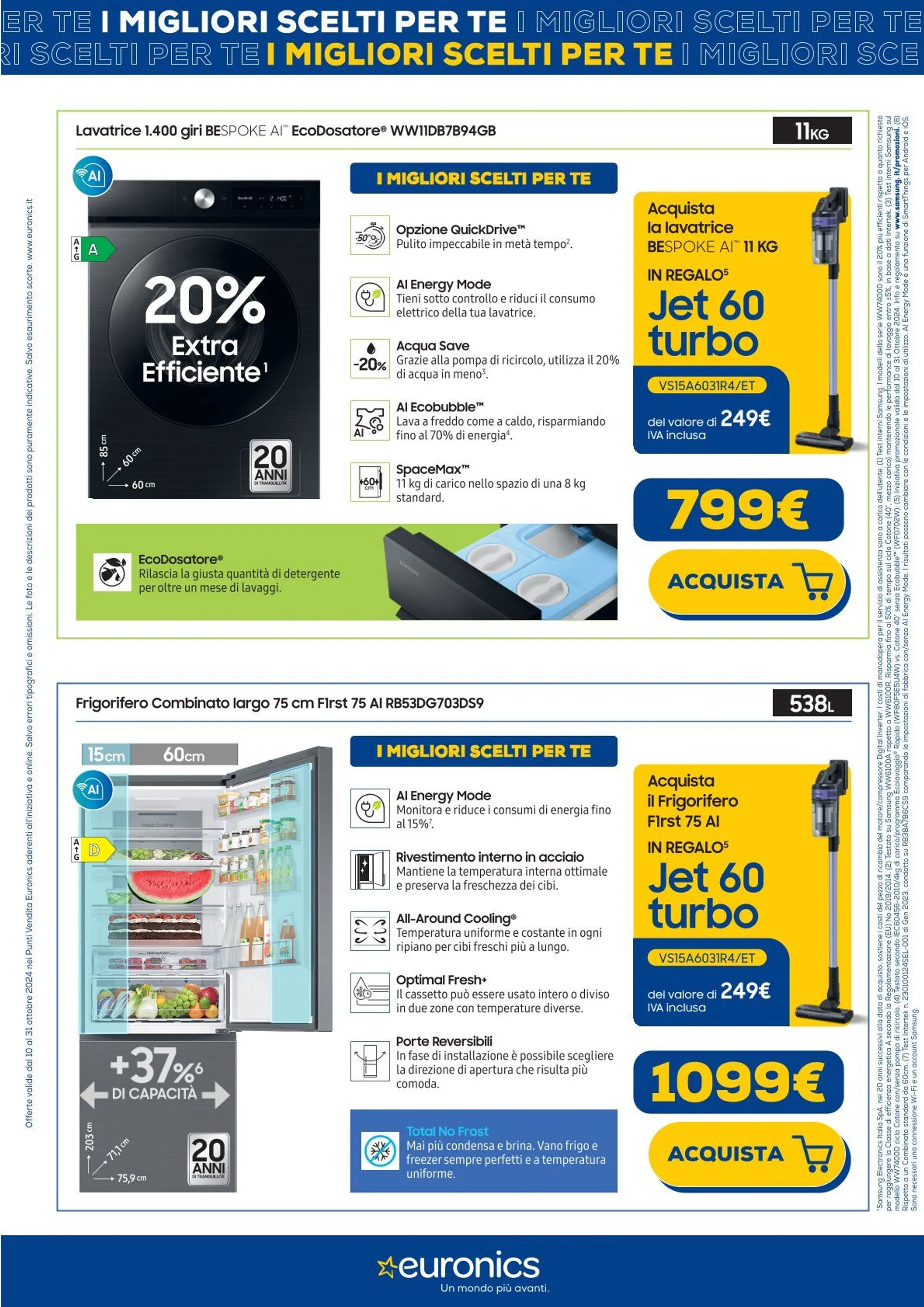 Euronics Brochure Offerte da 10 ottobre a 31 ottobre di 2024 - Pagina del volantino 2