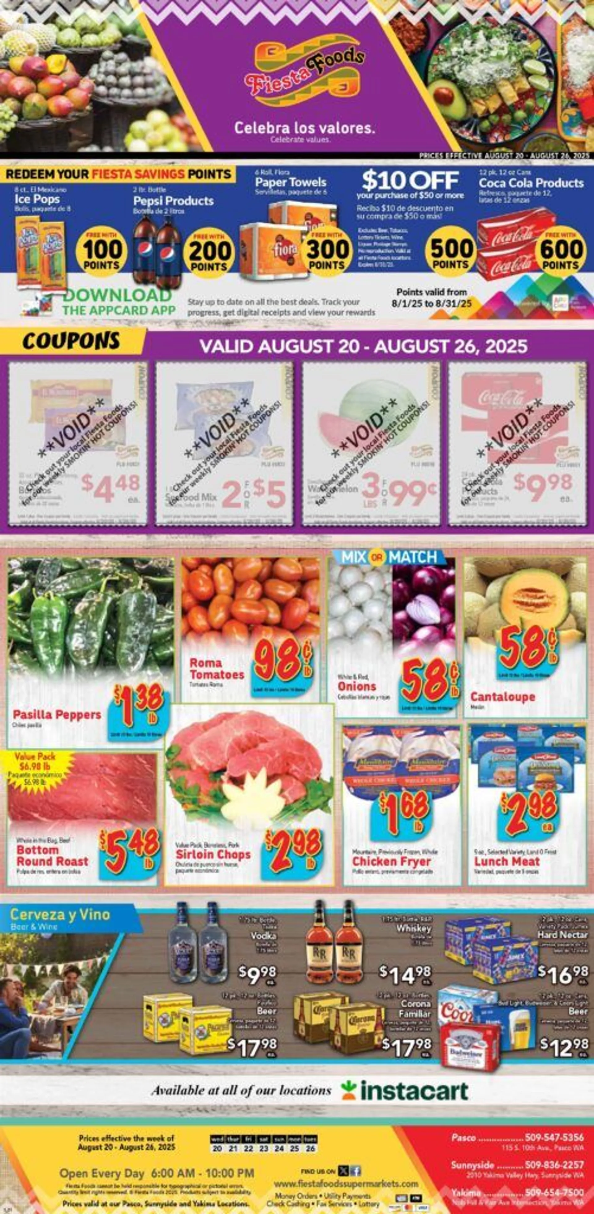 Weekly ad Fiesta Foods SuperMarkets Sales from August 20 to August 26 2025 - Page 1