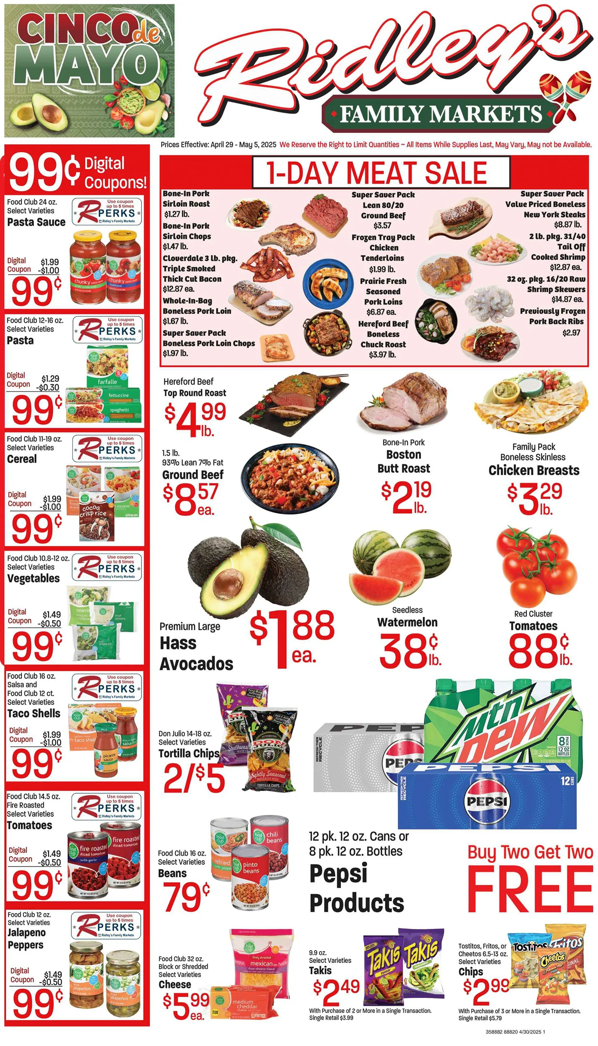 Weekly ad Ridley's Family Markets Deals from April 29 to May 5 2025 - Page 