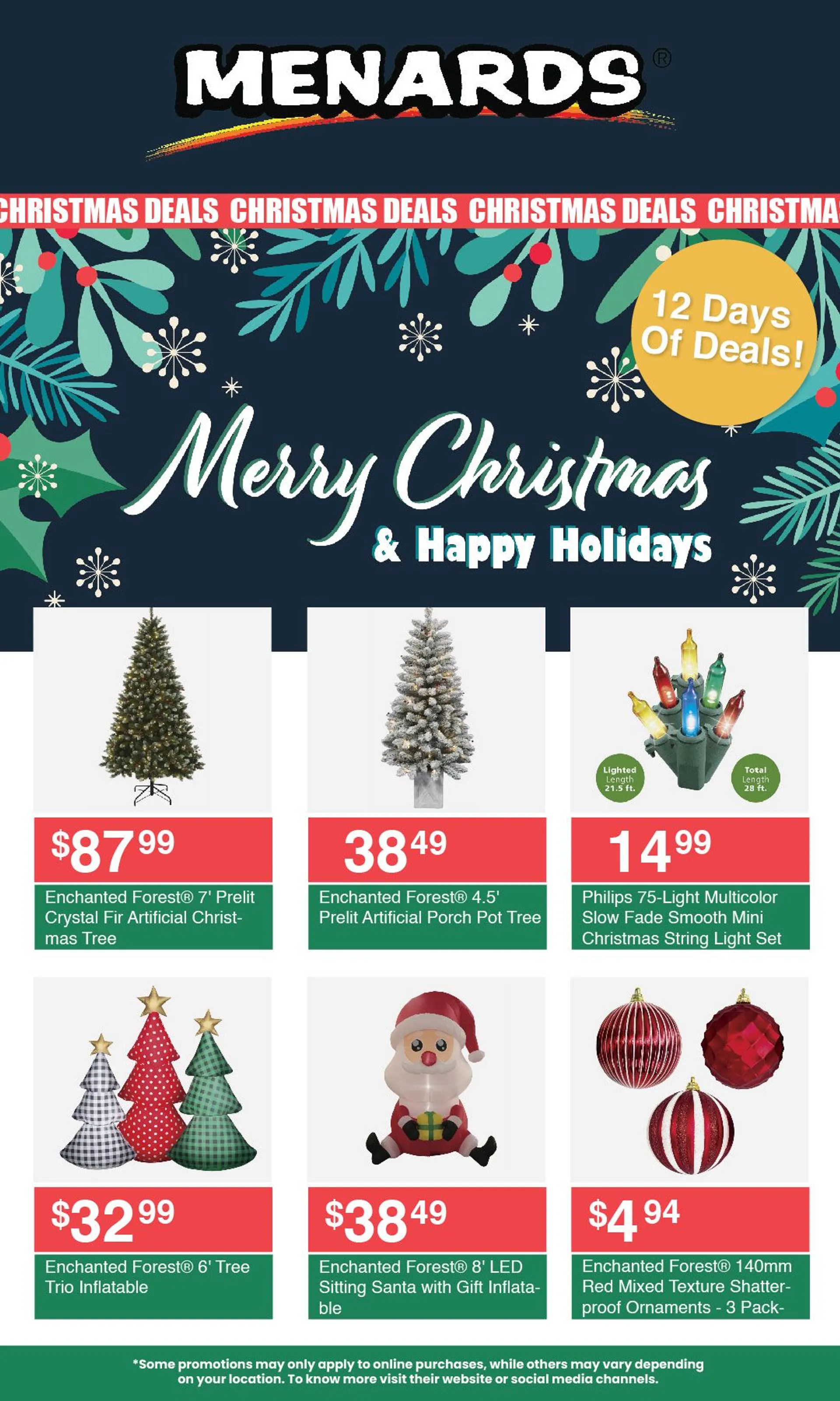 Weekly ad Christmas deals at Menards from December 20 to December 31 2024 - Page 