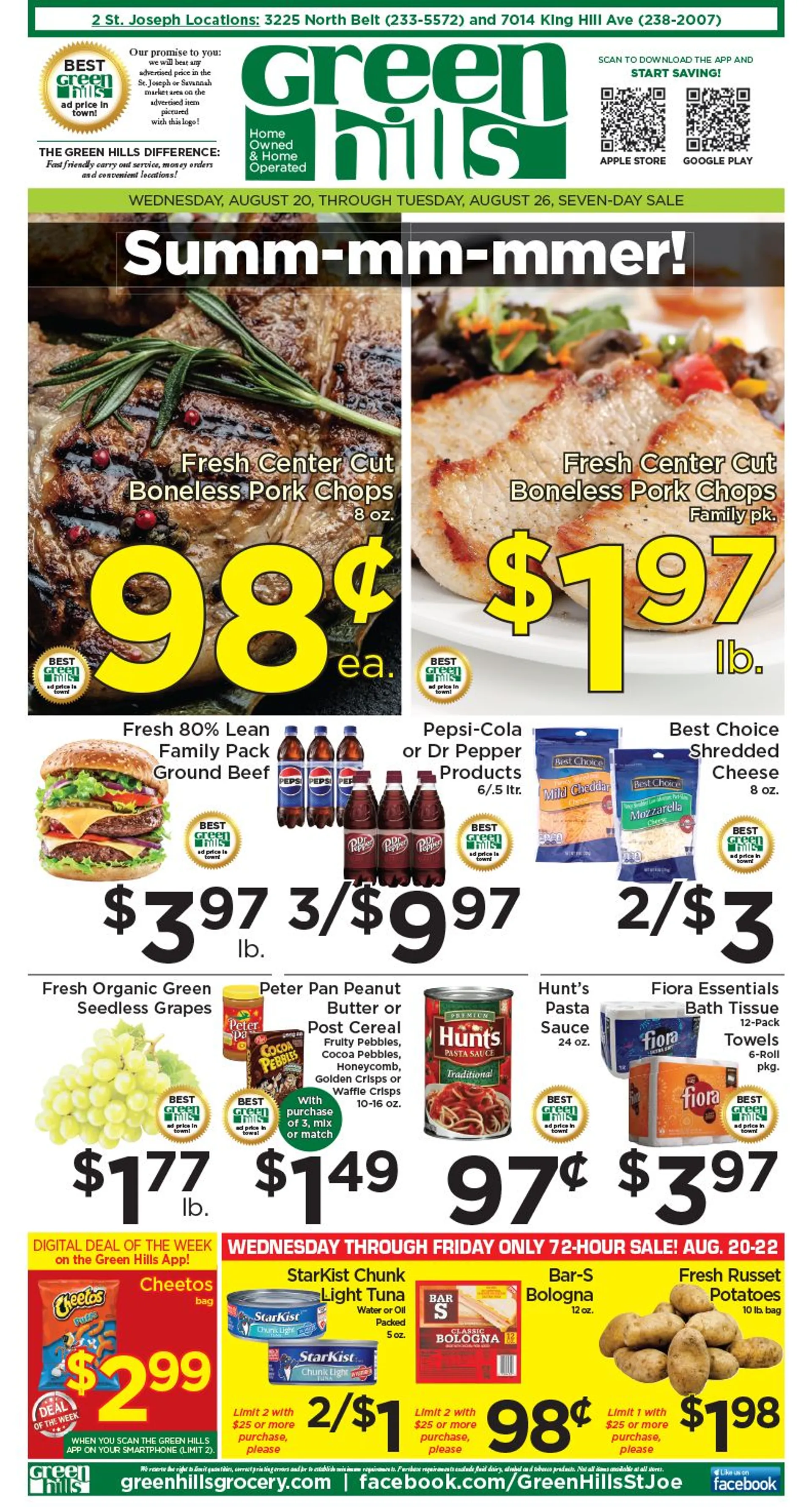 Weekly ad Green Hills Grocery Sales from August 20 to August 26 2025 - Page 1