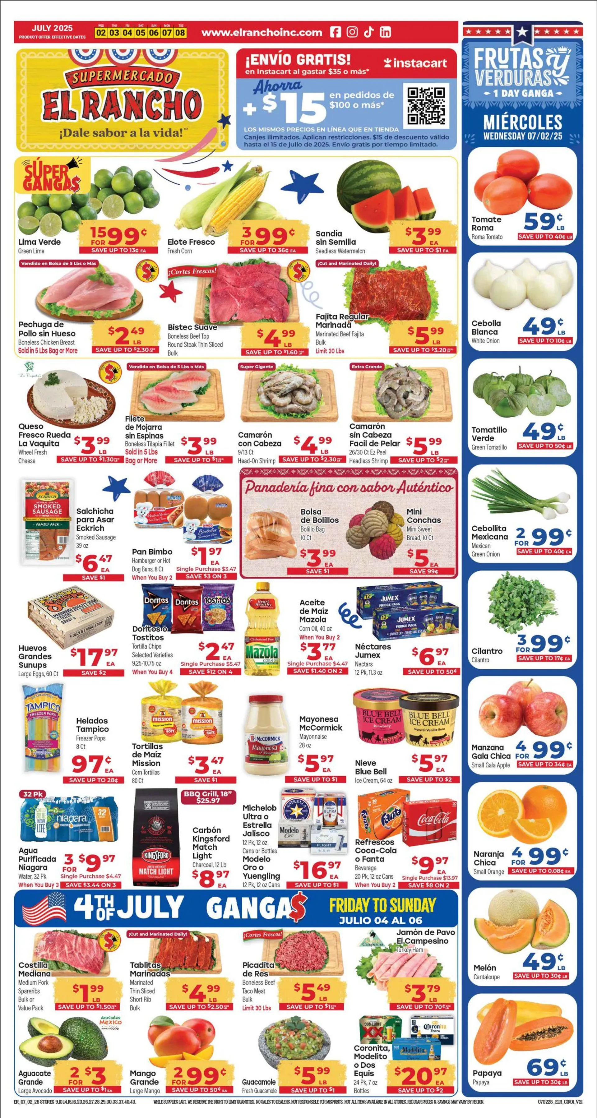Weekly ad El Rancho Sales from July 2 to July 8 2025 - Page 