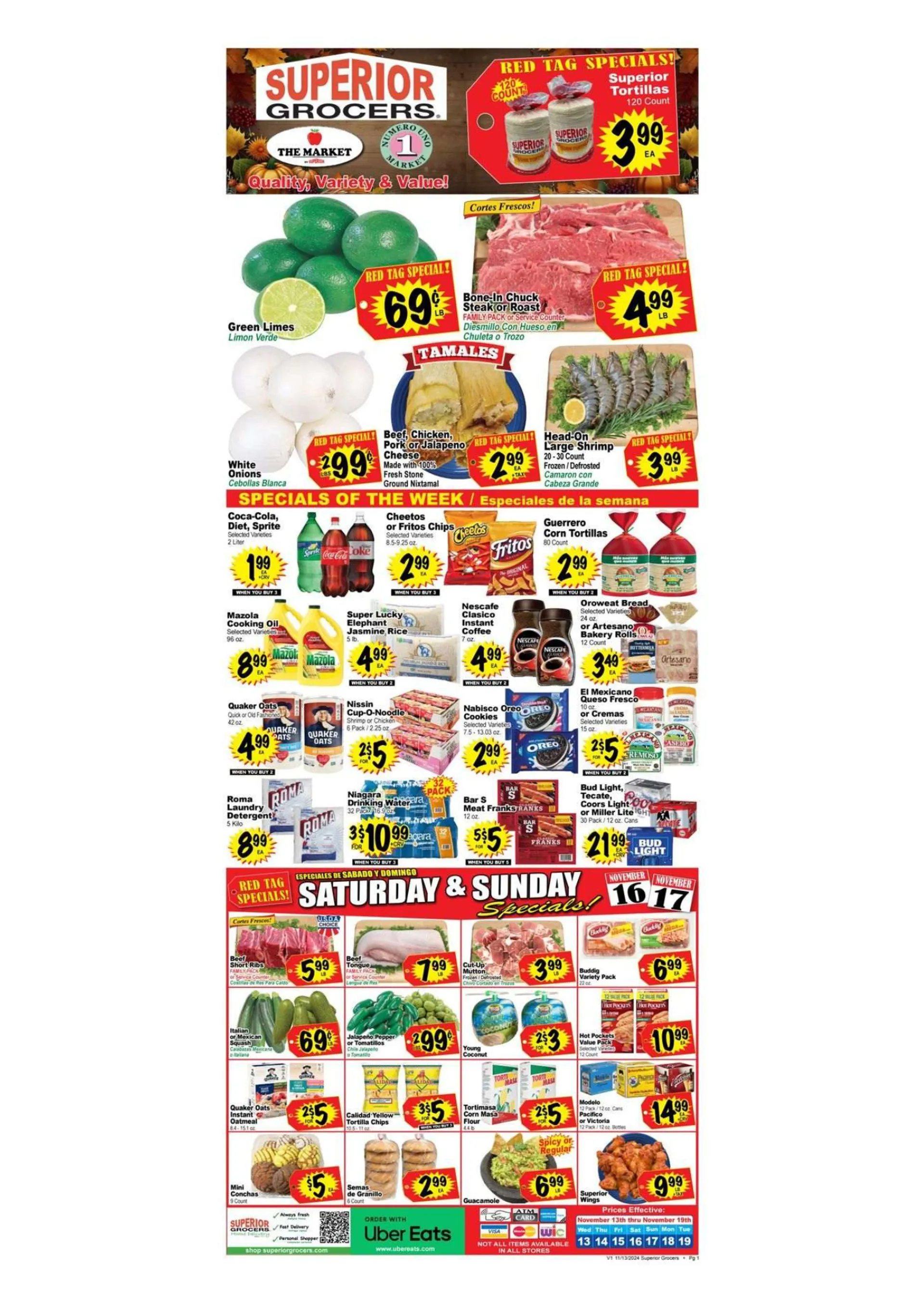 Weekly ad Superior Grocers Weekly Ad from November 13 to November 19 2024 - Page 