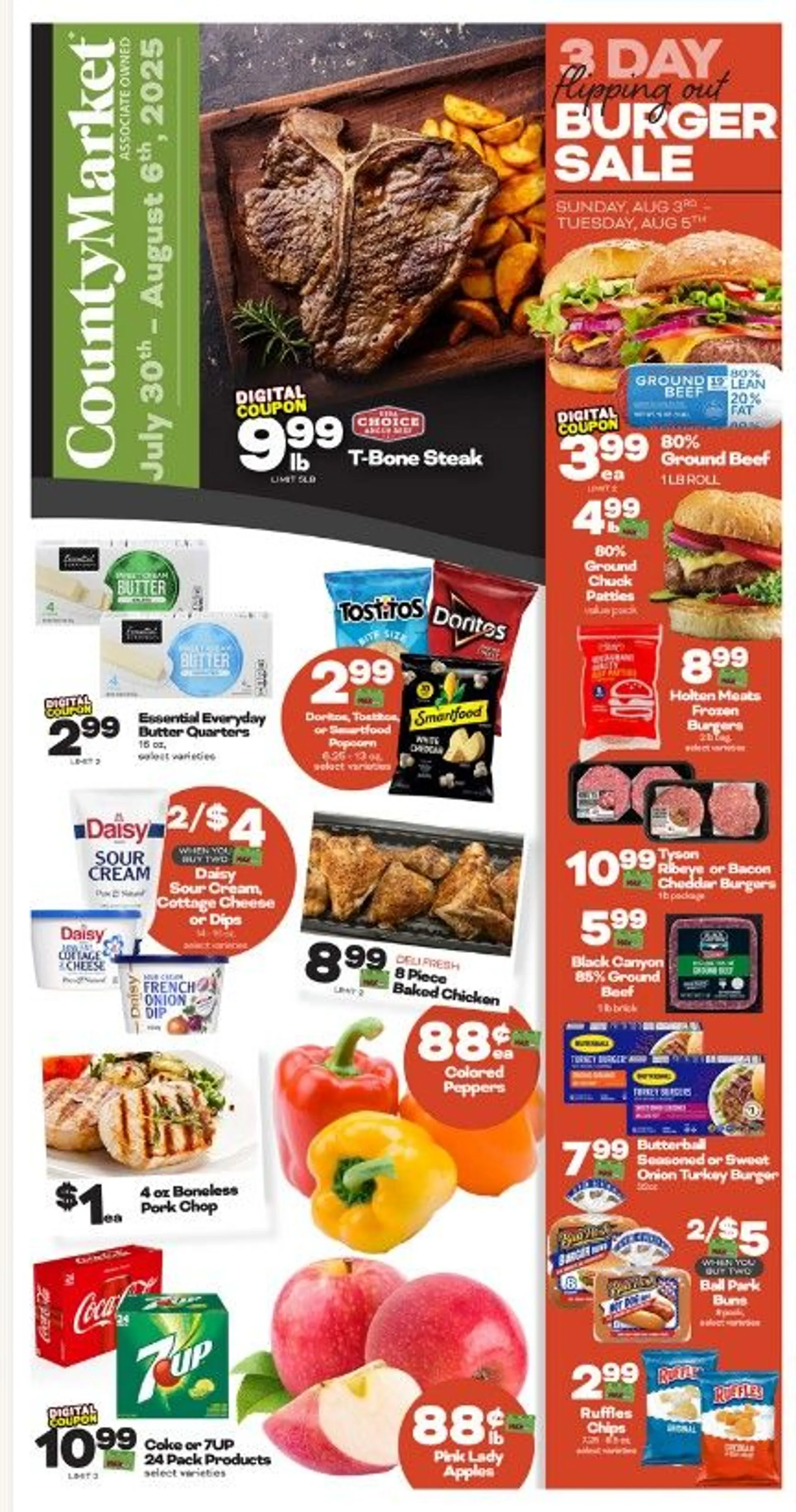Weekly ad County Market Sales from July 30 to August 6 2025 - Page 1