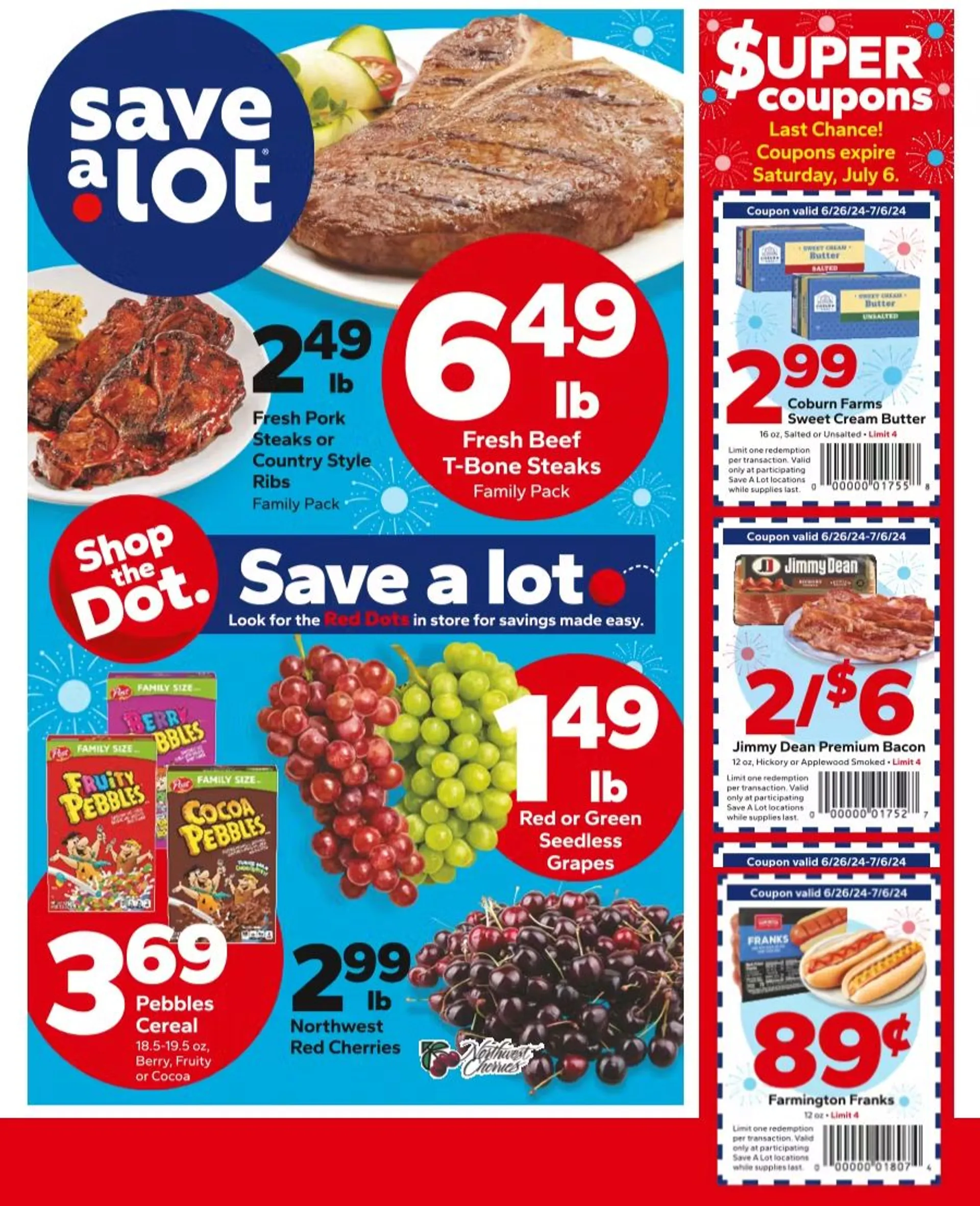 Weekly ad Save a Lot Weekly Ad from July 8 to July 11 2024 - Page 1