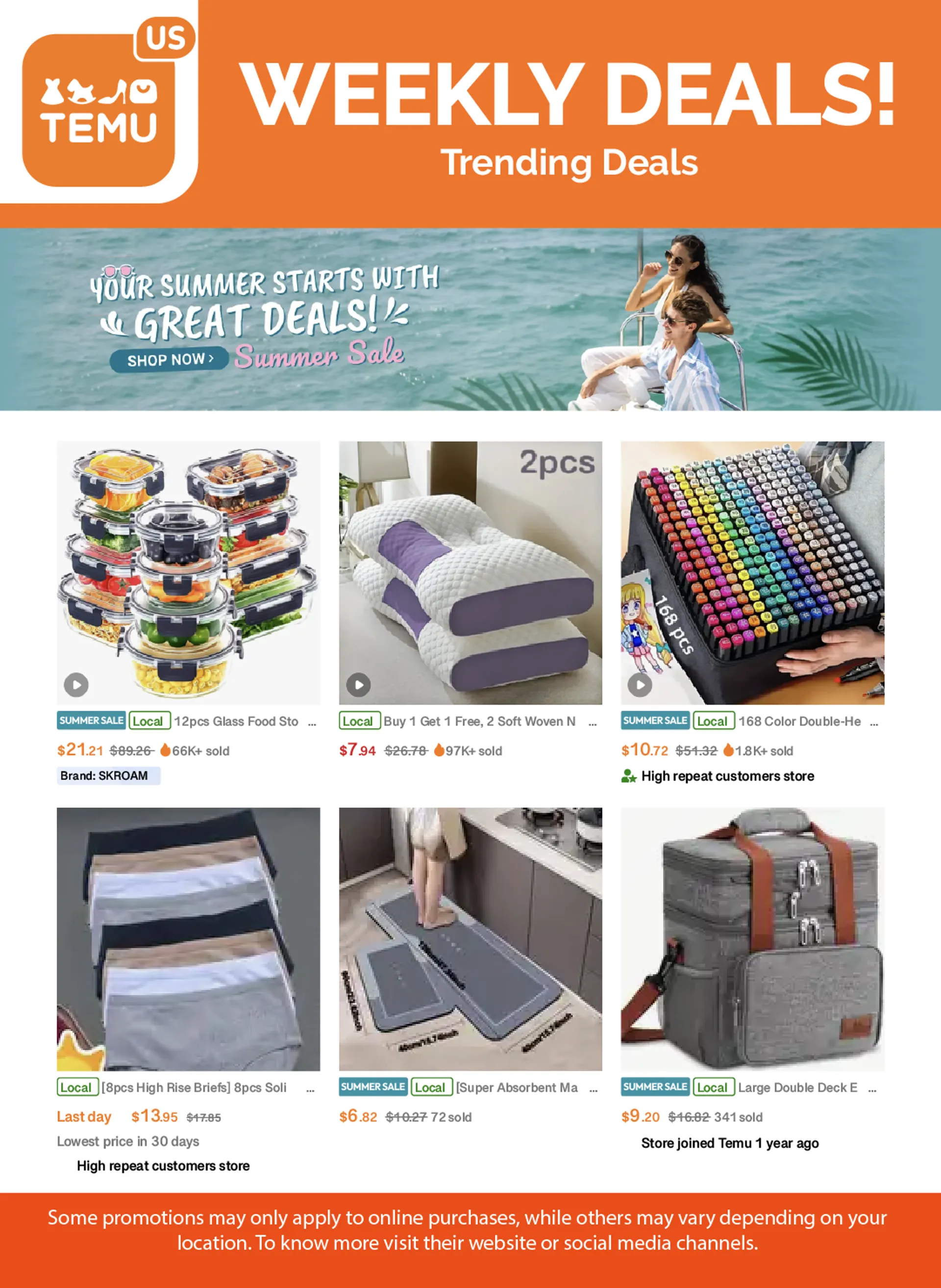 Weekly ad Temu Weekly Ad from June 23 to July 7 2025 - Page 1