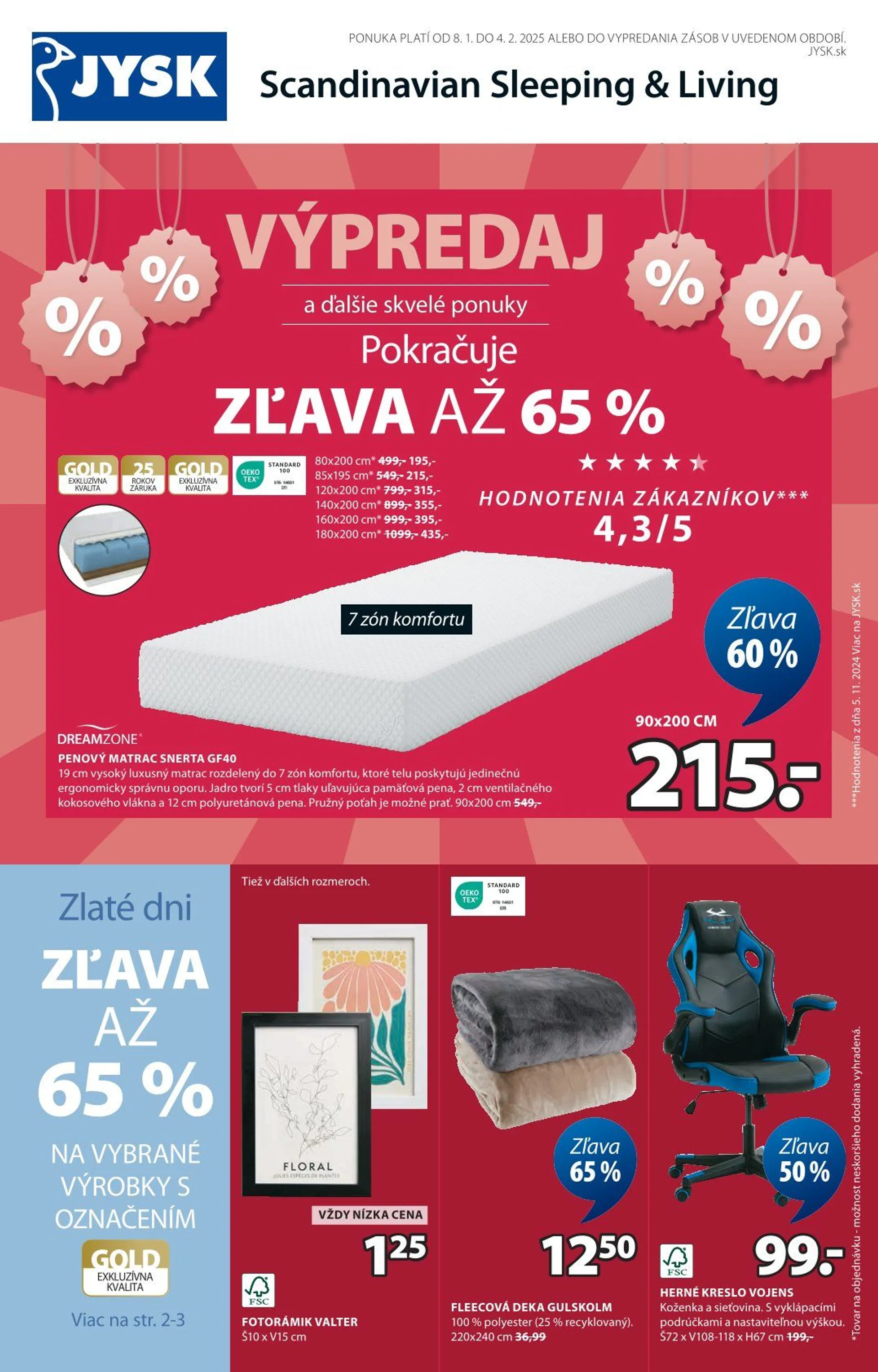 Leták: JYSK Ponudbe od 8. januára do 4. februára 2025 - Prehľad Stránky 2