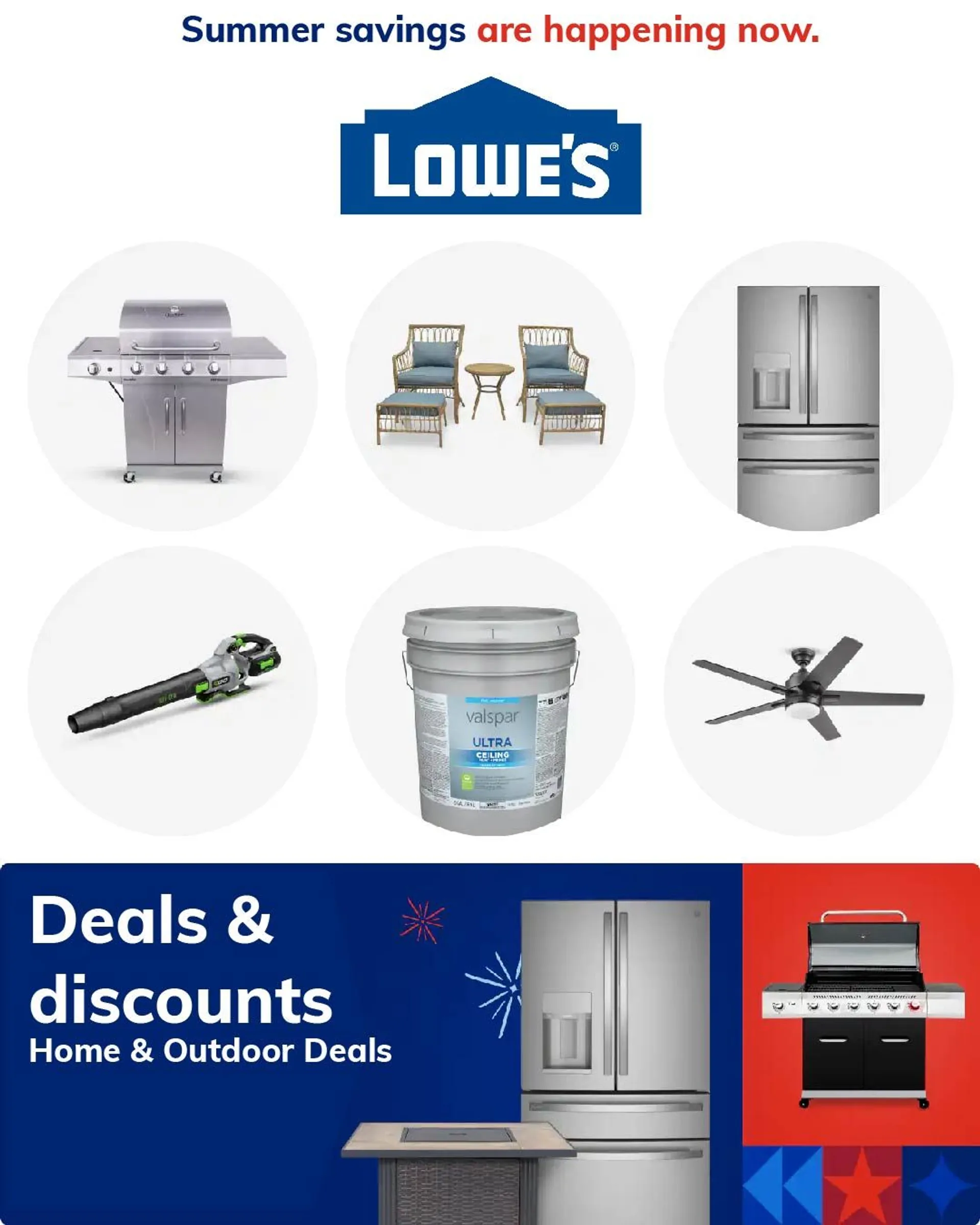 Weekly ad Lowe's Home & Outdoor Deals from July 22 to July 27 2024 - Page 1