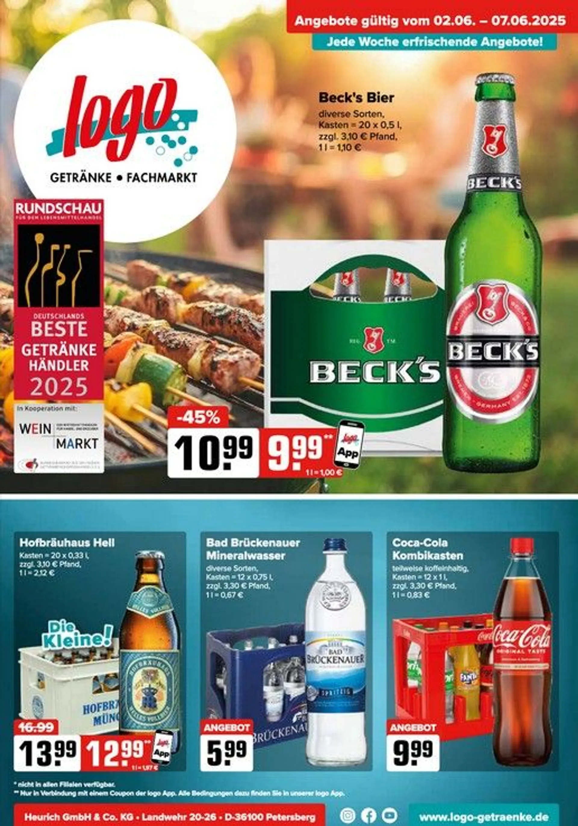  Logo Getränkemarkt Prospekte von 2. Juni bis 7. Juni 2025 - Prospekt seite 1