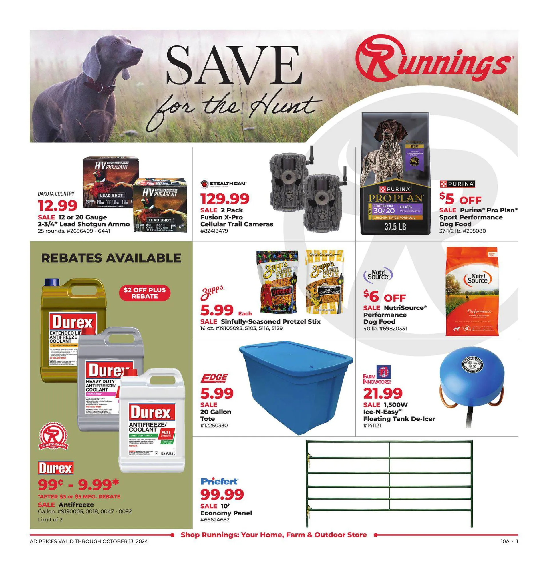 Weekly ad Runnings sales from October 5 to October 13 2024 - Page 