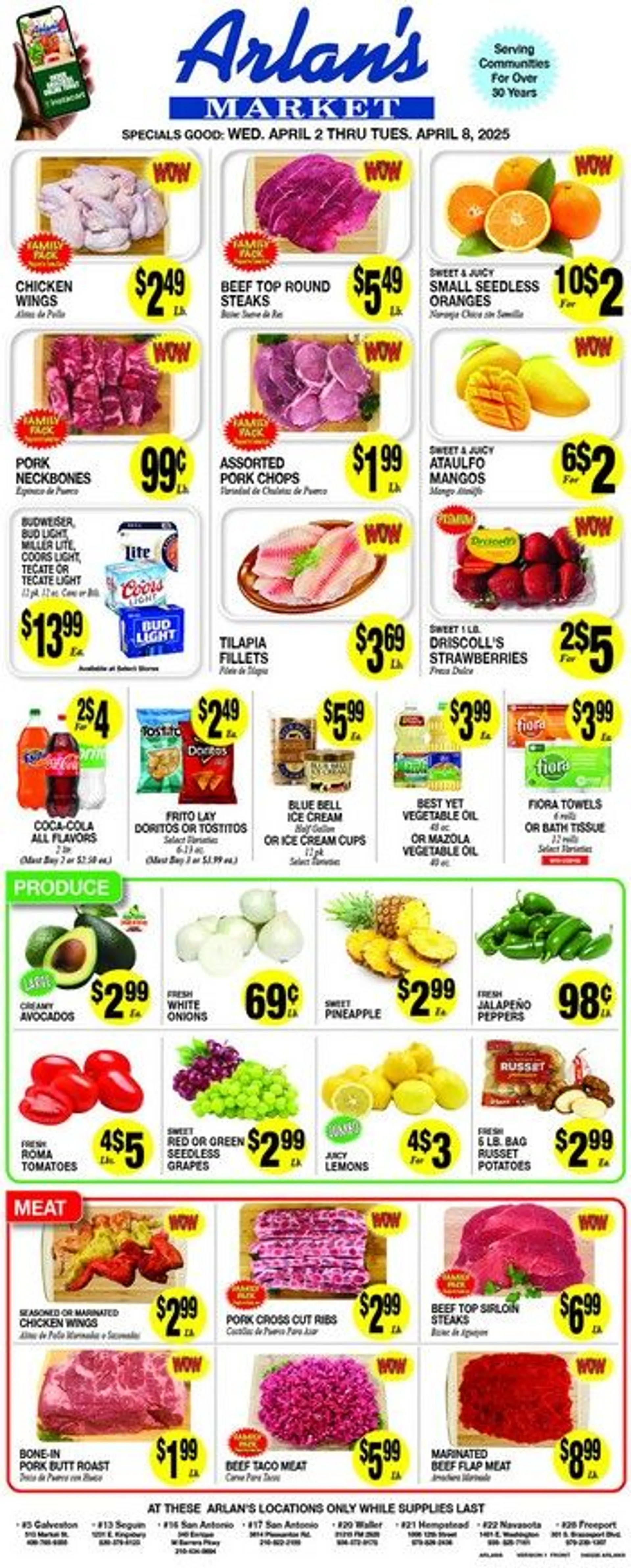 Weekly ad  Arlan's Market Sales from April 2 to April 8 2025 - Page 