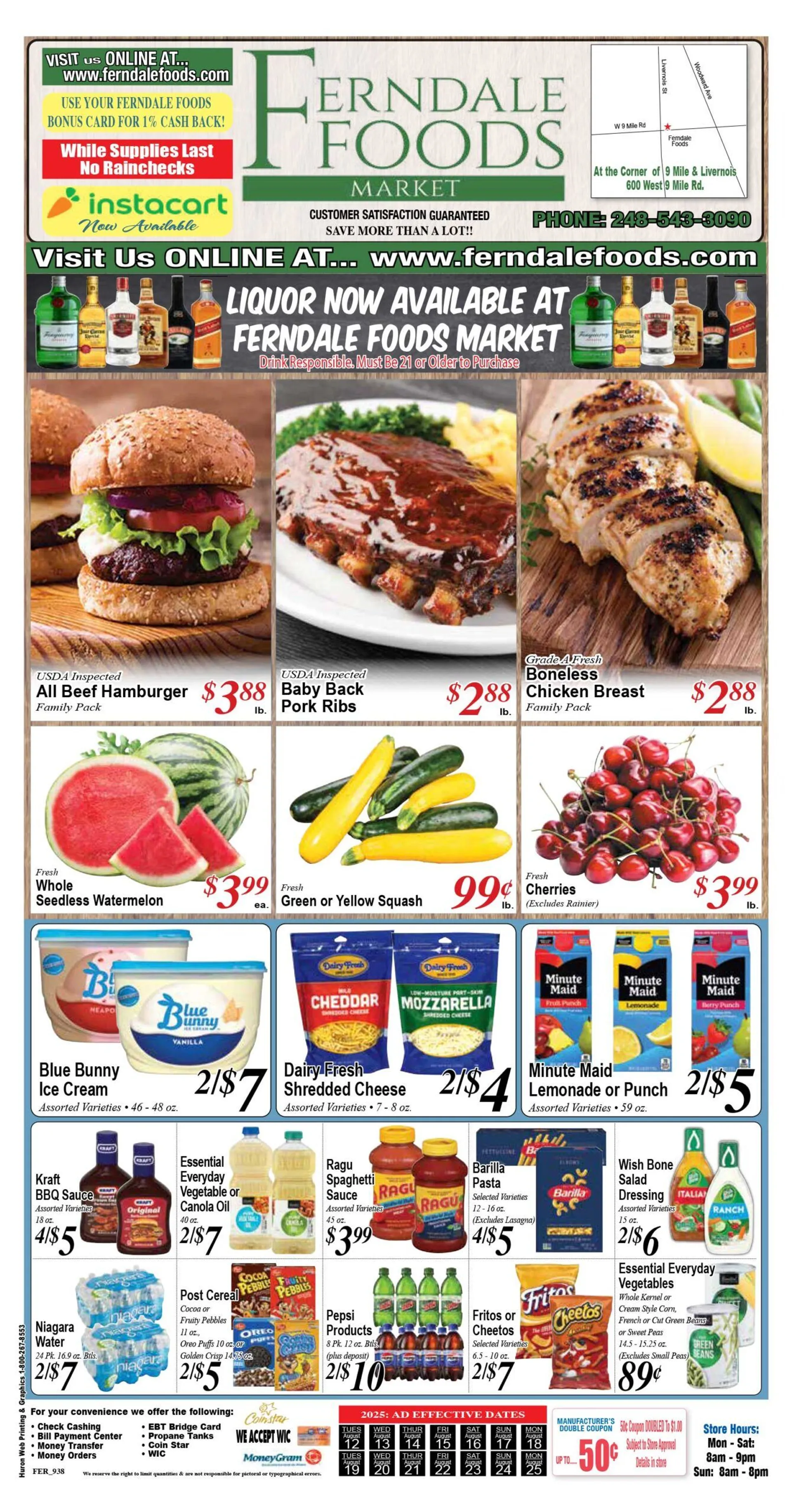 Weekly ad Ferndale Foods Sales from August 13 to August 25 2025 - Page 1