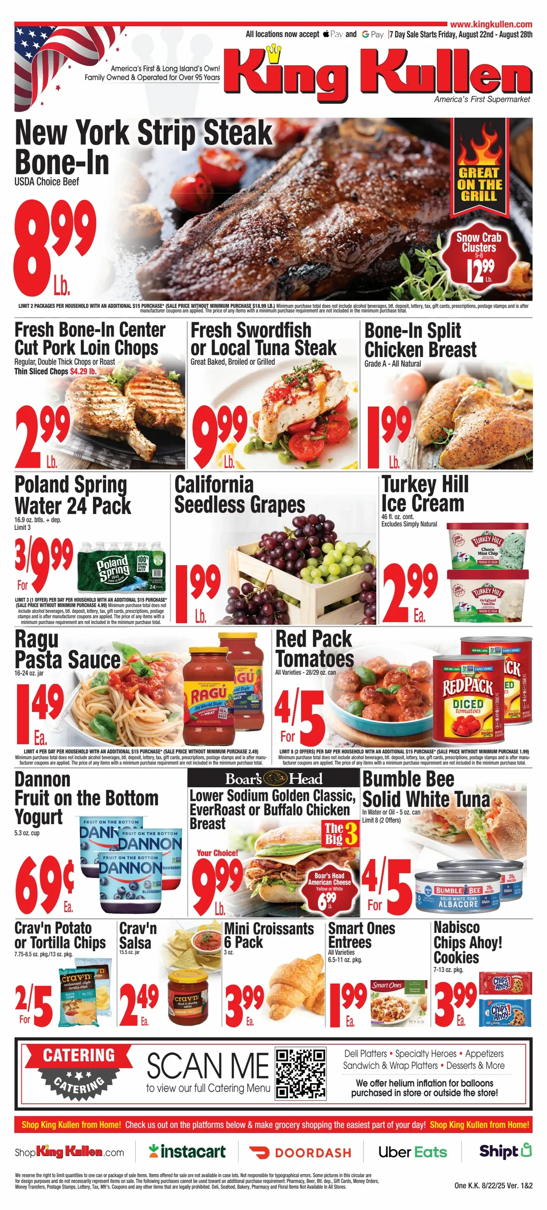 Weekly ad King Kullen Sales from August 22 to August 28 2025 - Page 1