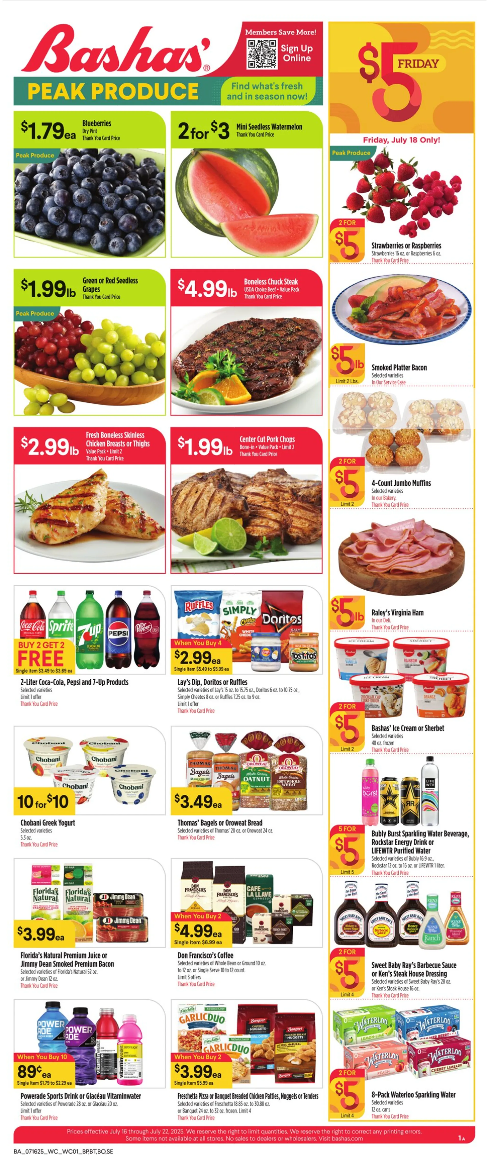 Weekly ad Bashas Sales from July 16 to July 22 2025 - Page 1
