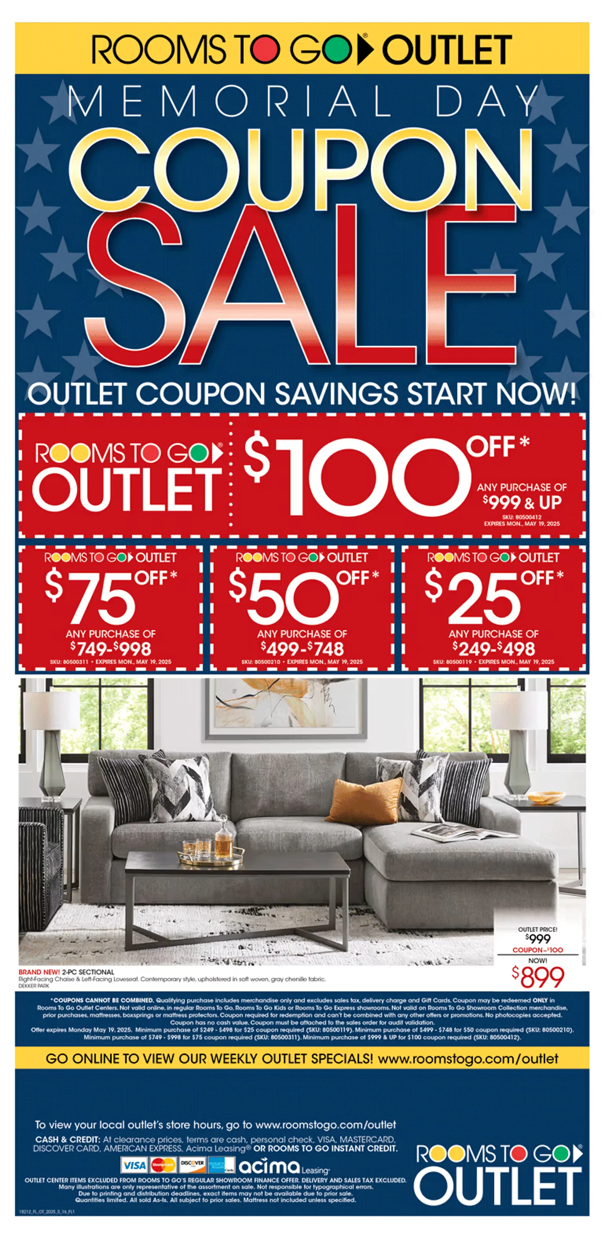 Weekly ad Rooms To Go Deals from May 16 to May 26 2025 - Page 